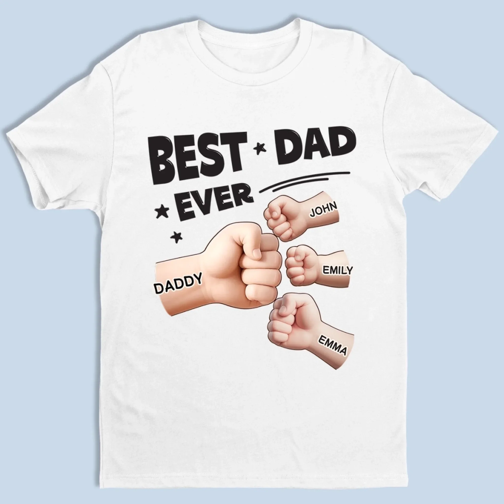Best Dad In The Galaxy - Family Personalized Custom Unisex T-shirt, Premium T-shirt, Hoodie -  Father's Day, Gift For Dad, Grandpa - Robaser