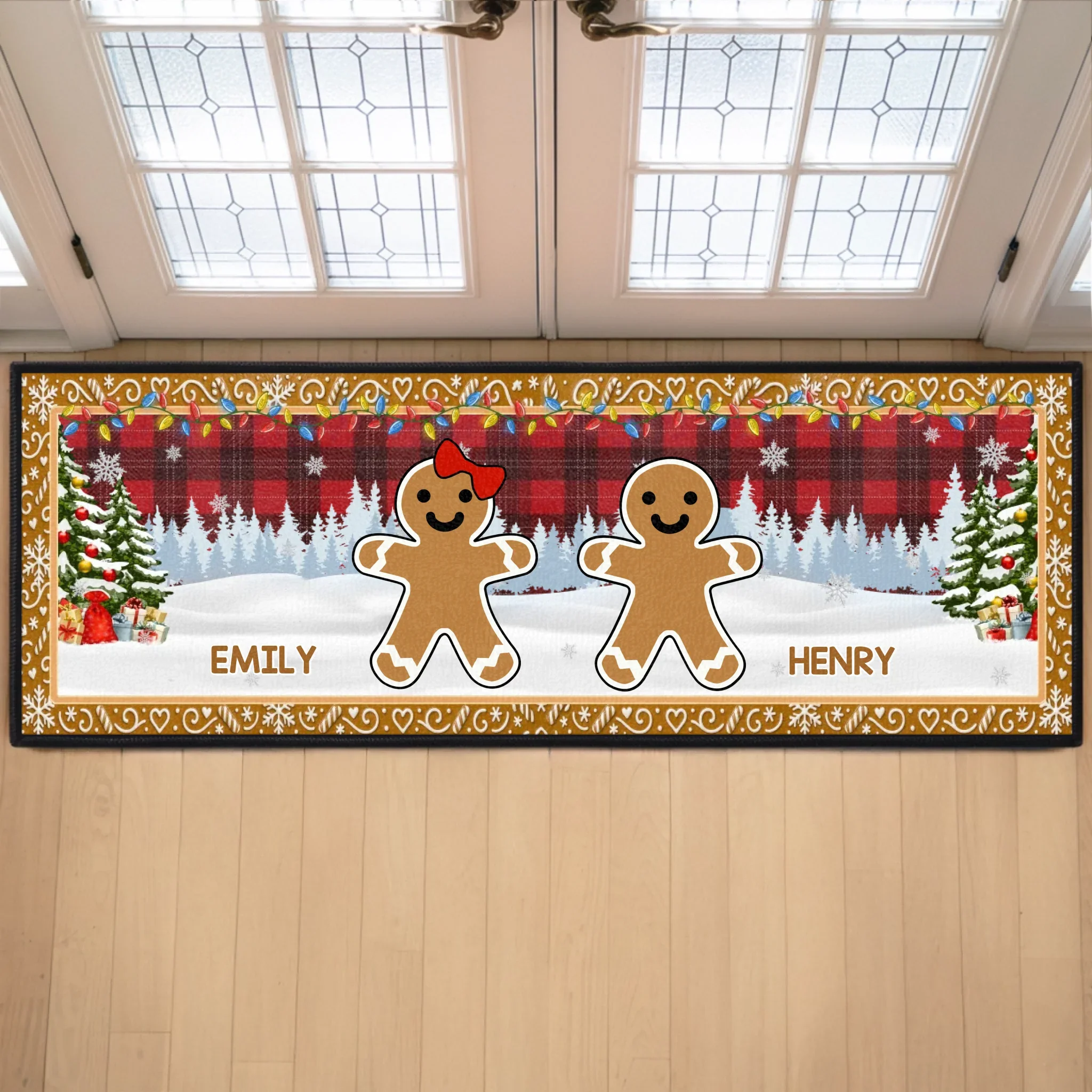 Custom Runner Rug - Personalized Christmas Birthday Gifts For Mom, Dad, Brother, Sister, Kids - Merry Vibes Only - Robaser