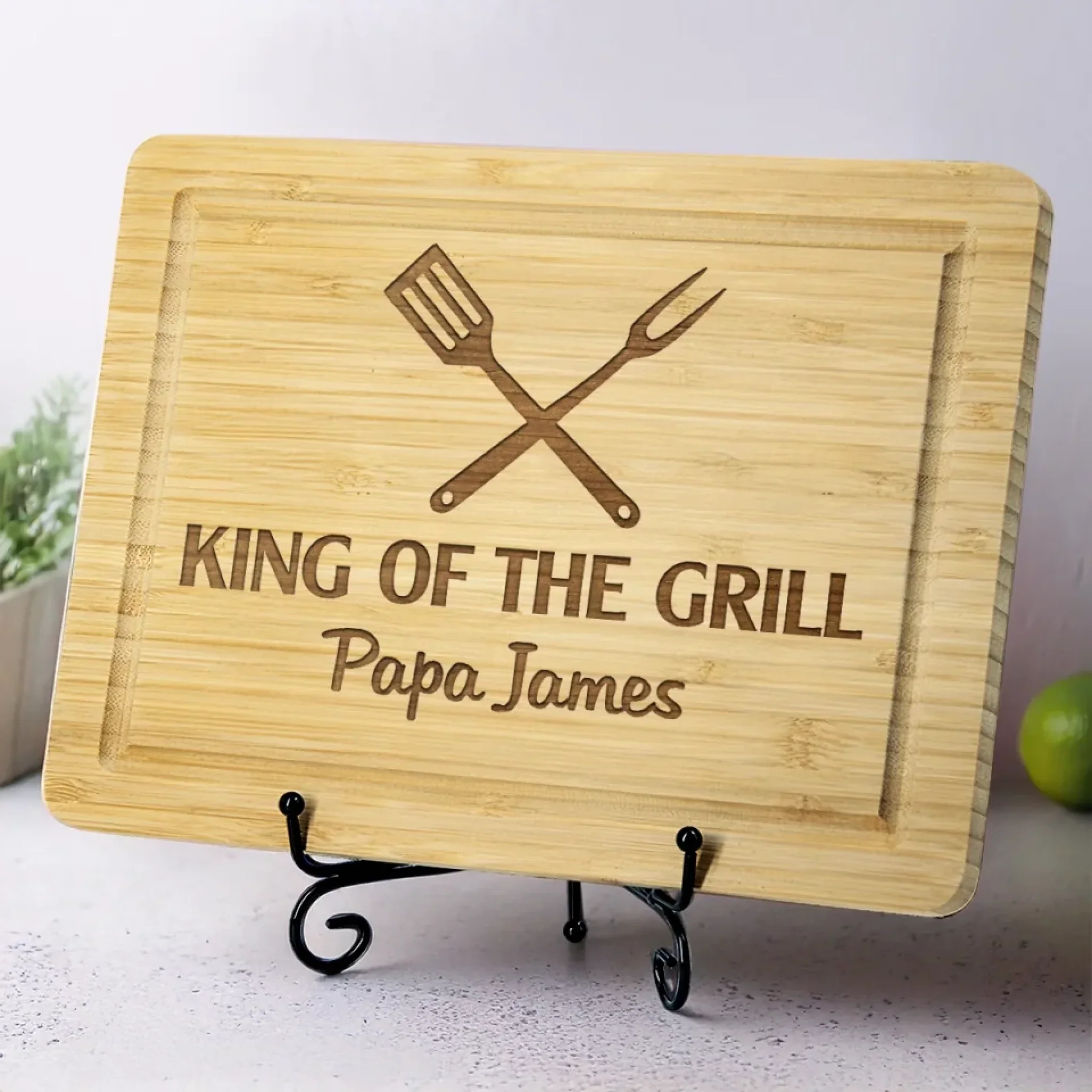 Where Taste Meets Tradition - Family Personalized Custom Engraved Wooden Cutting Board - Father's Day, Gift For Dad, Grandpa - Robaser