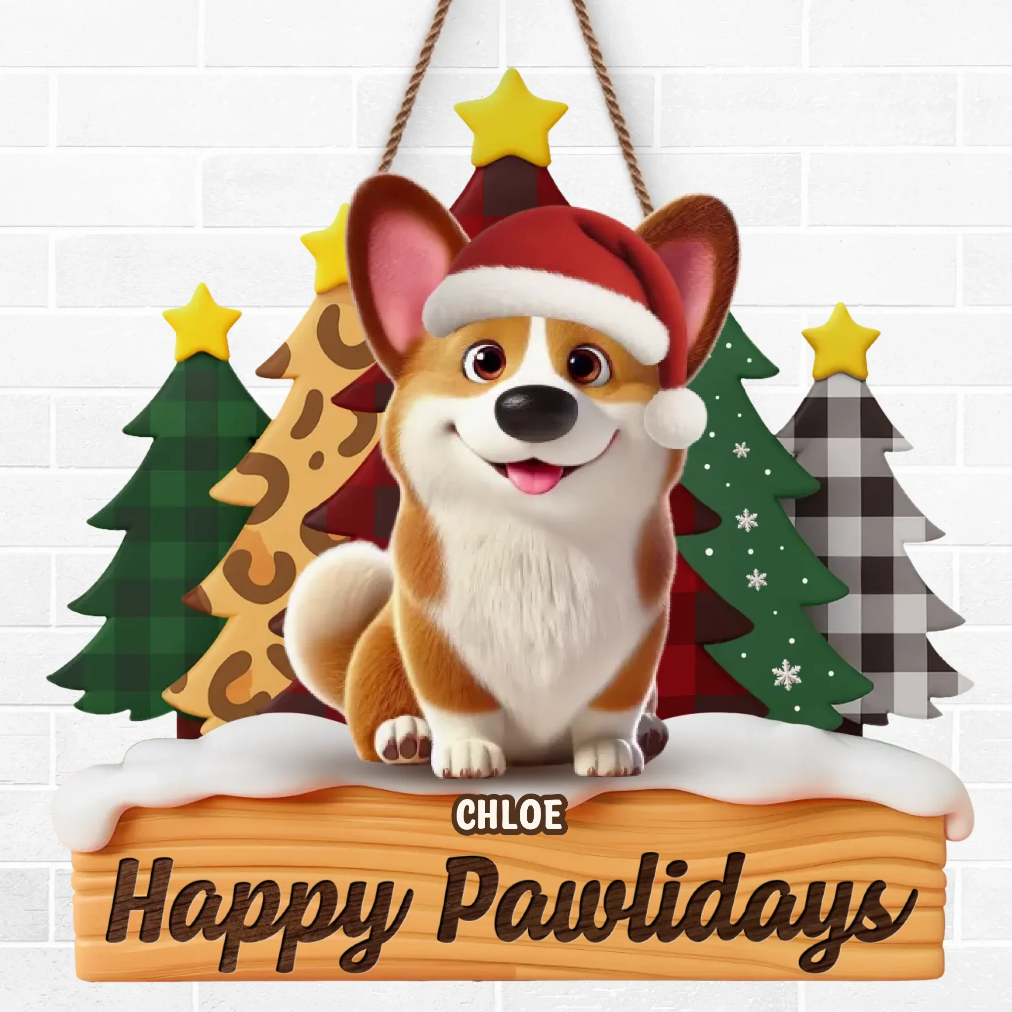 Custom Wood Sign - Personalized Christmas Birthday Gifts For Dog Cat Lovers, Dog Dad And Mom, Cat Owners - Furever Festive - Robaser