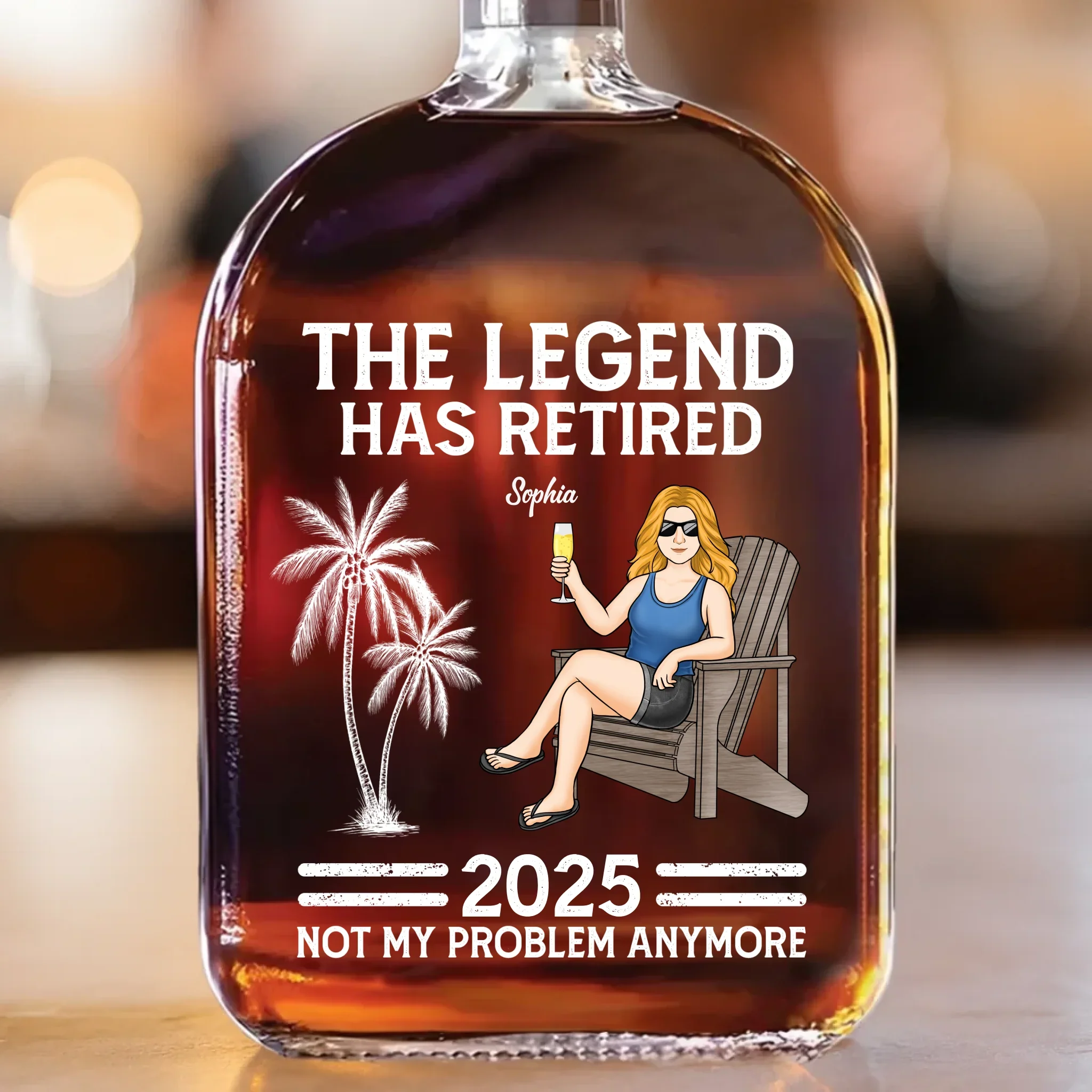 No More Alarm Clocks - Coworker Personalized Custom Whiskey Bottle - Appreciation, Retirement Gift For Coworkers, Work Friends, Colleagues - Robaser