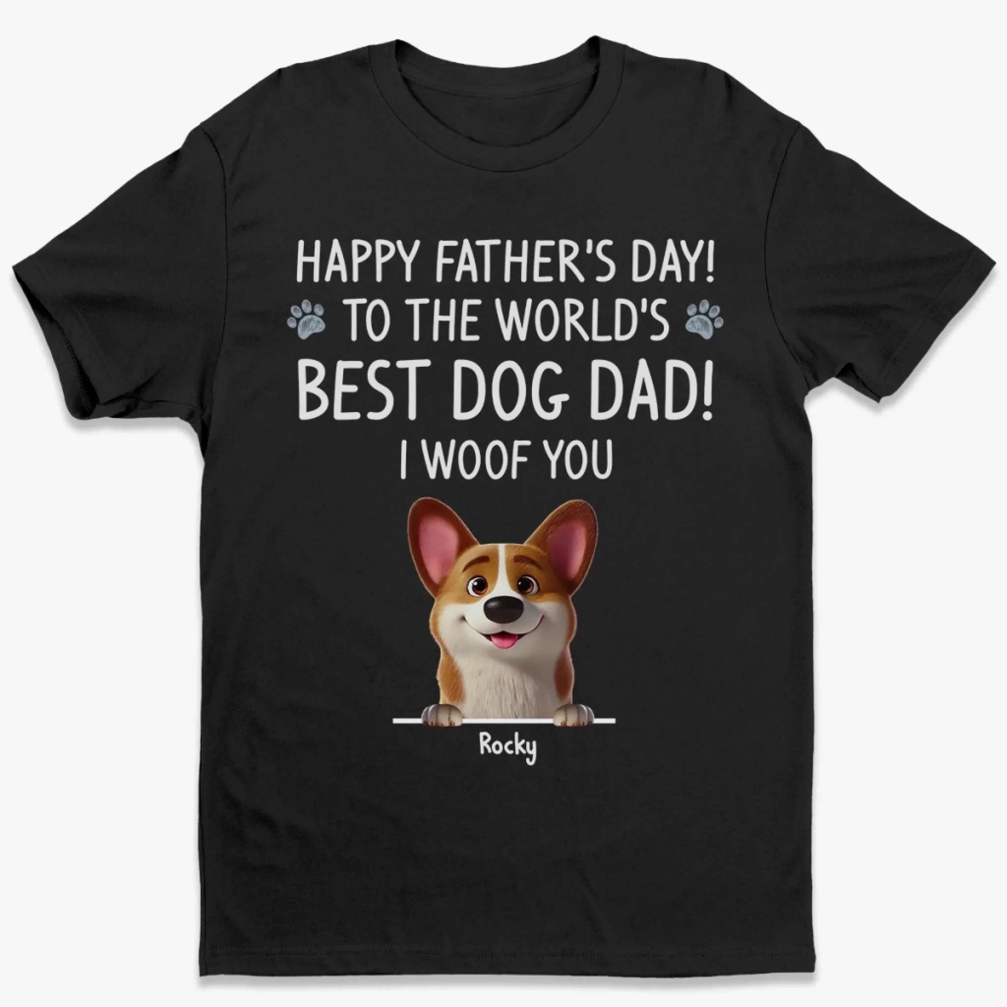 Best Dog Dad In The Galaxy - Dog & Cat Personalized Custom Unisex T-shirt, Premium T-shirt, Hoodie - Father's Day, Gift For Dad, Pet Owners, Pet Lovers - Robaser
