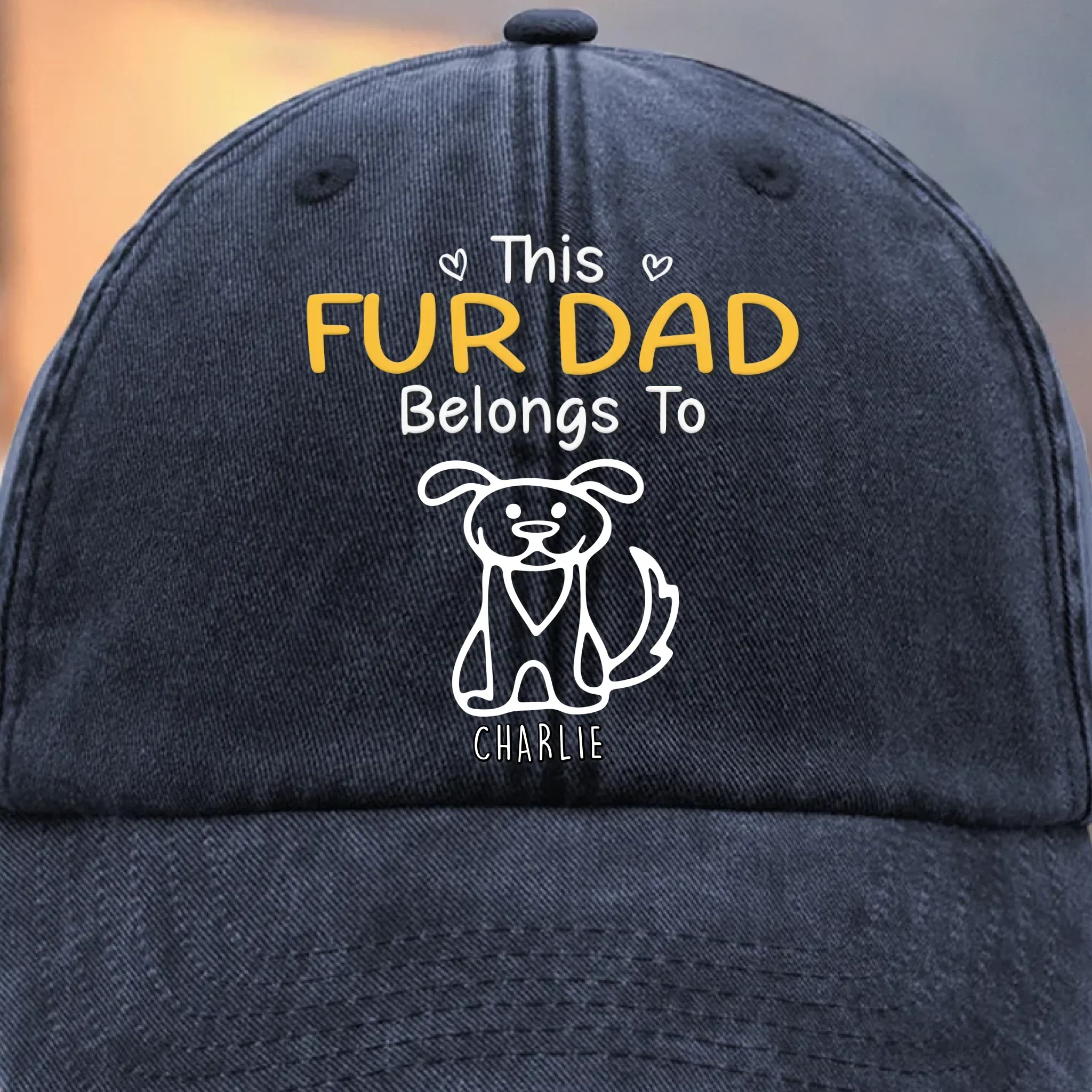 Custom Vintage Washed Denim Baseball Cap - Personalized Birthday Gifts For Dog Cat Lovers, Dog Dad And Mom, Cat Owners - Official Pup Parent - Robaser