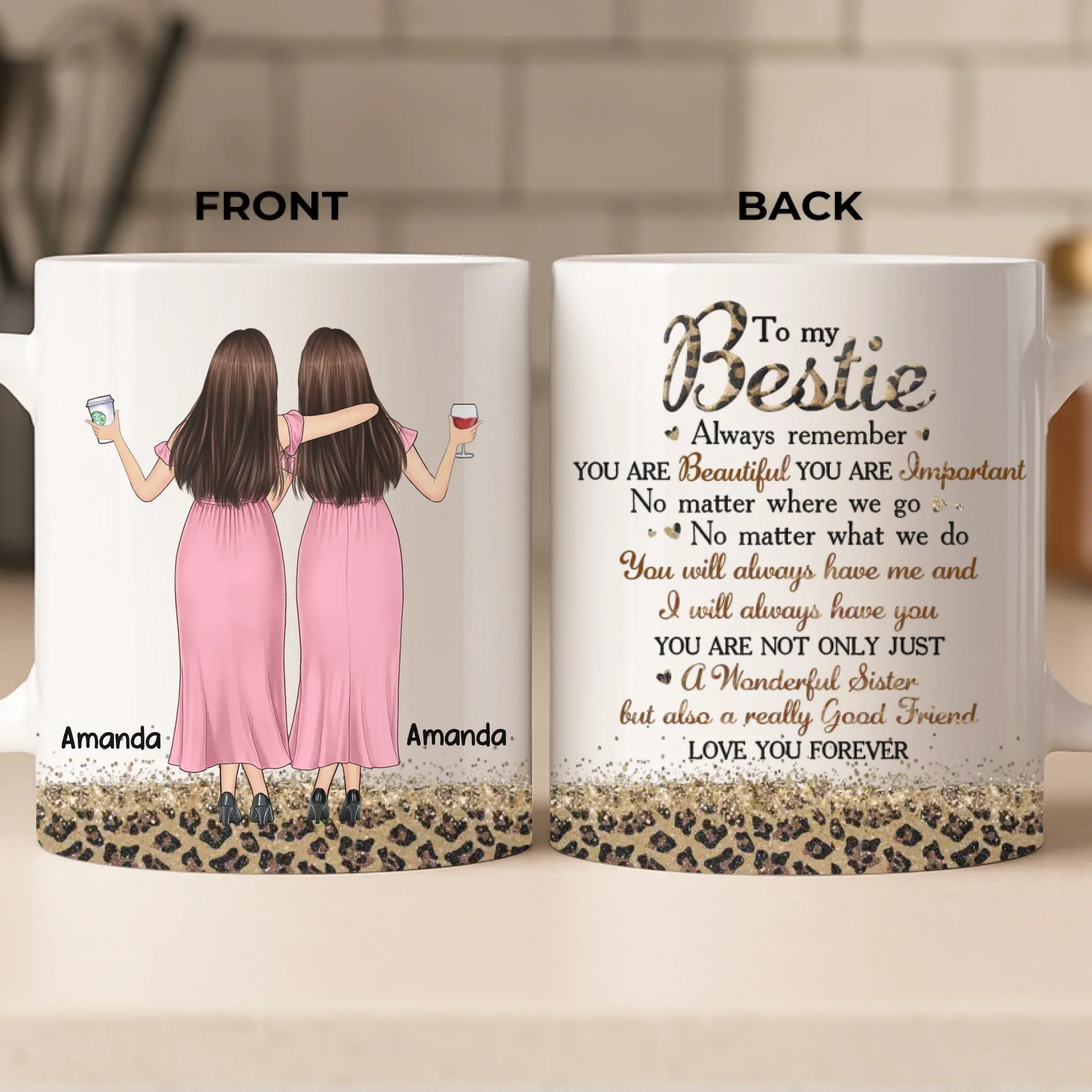 Custom Mug - Personalized Best Friend Birthday Gifts For Women, Besties, Sisters, BFF - Trust Never Failed - Robaser