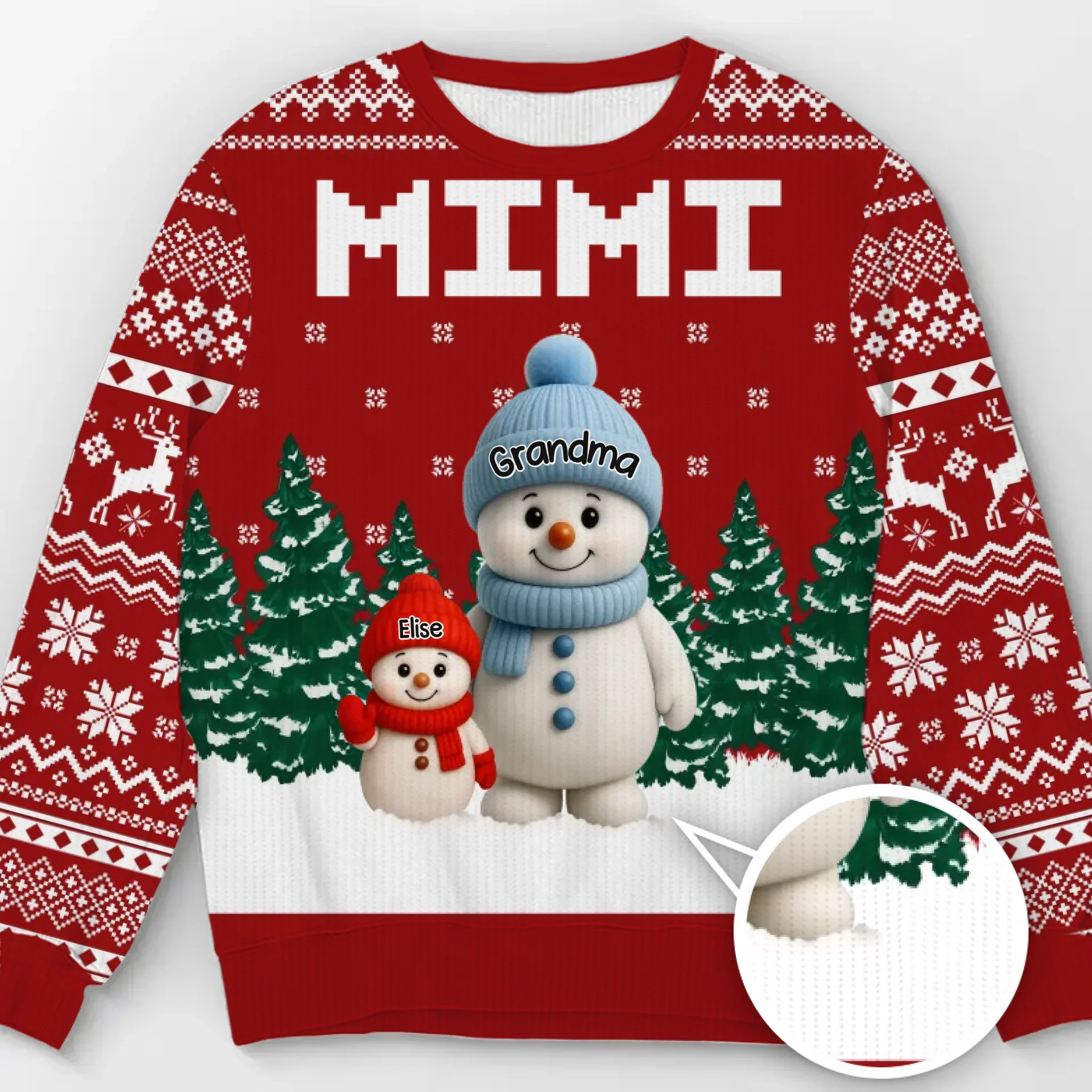 Custom Snowman Unisex Ugly Sweatshirt - Personalized Christmas Birthday Gifts For Mom, Grandma - Christmas Wonder Glows In Every Smile - Robaser