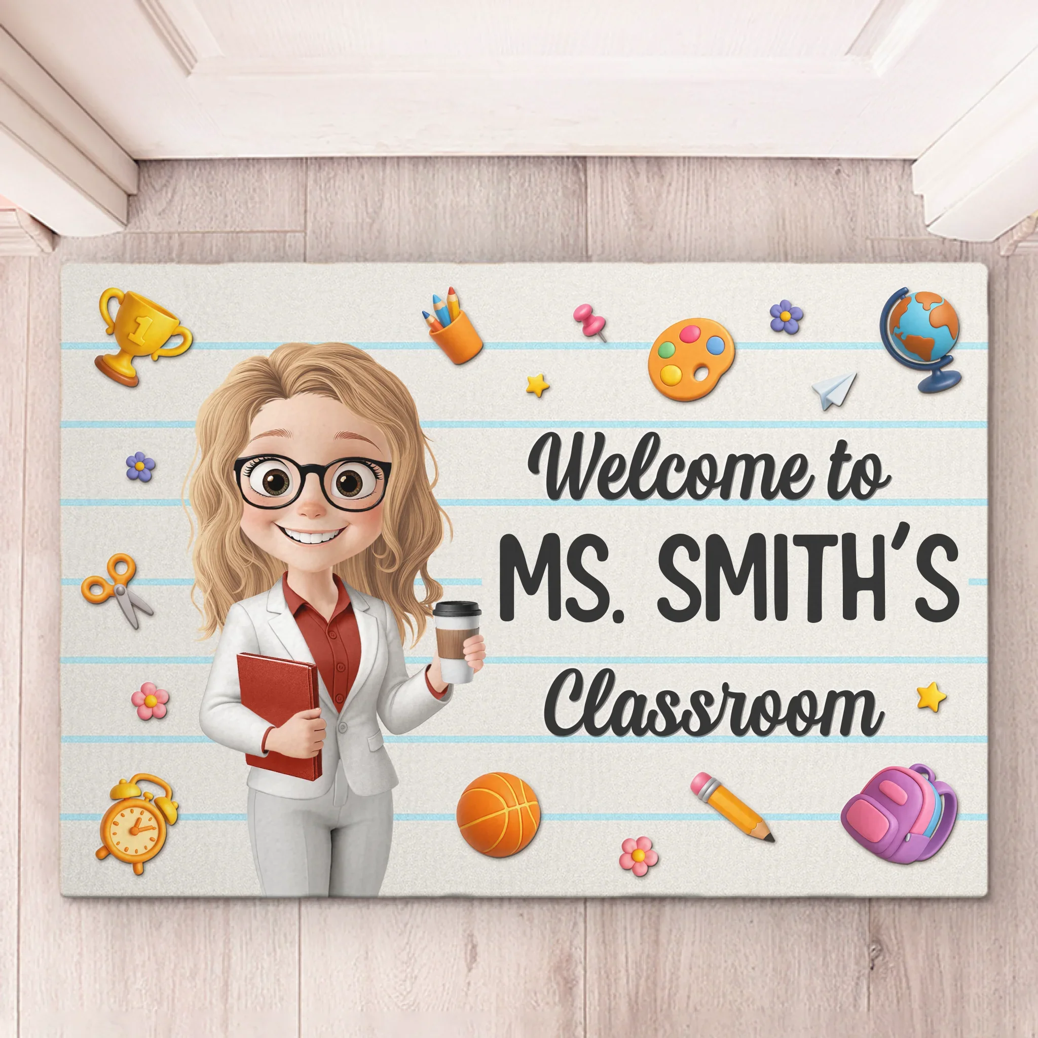 Custom Home Decor Decorative Mat - Personalized Back To School Gifts For Teachers - Inspiring Minds With Love - Robaser
