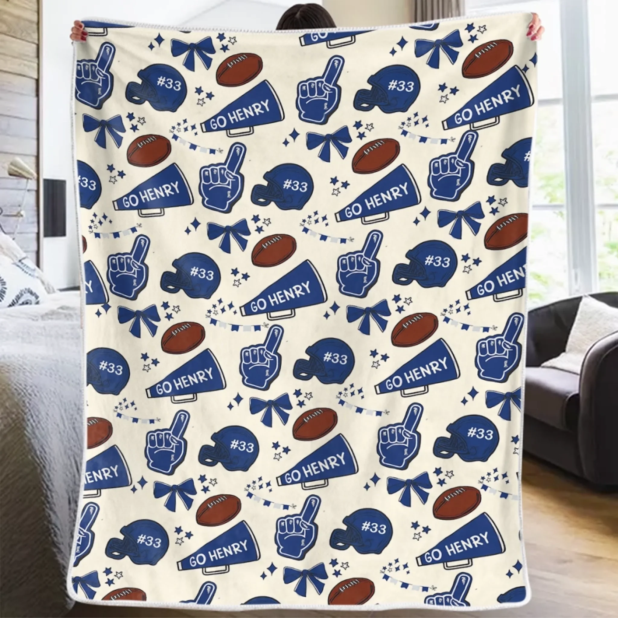 Custom Football Blanket - Personalized Gift For Birthday, Football Football Lovers, NFL Fans, Sport Lovers, Senior Graduation Gift - Proud Football Family - Robaser