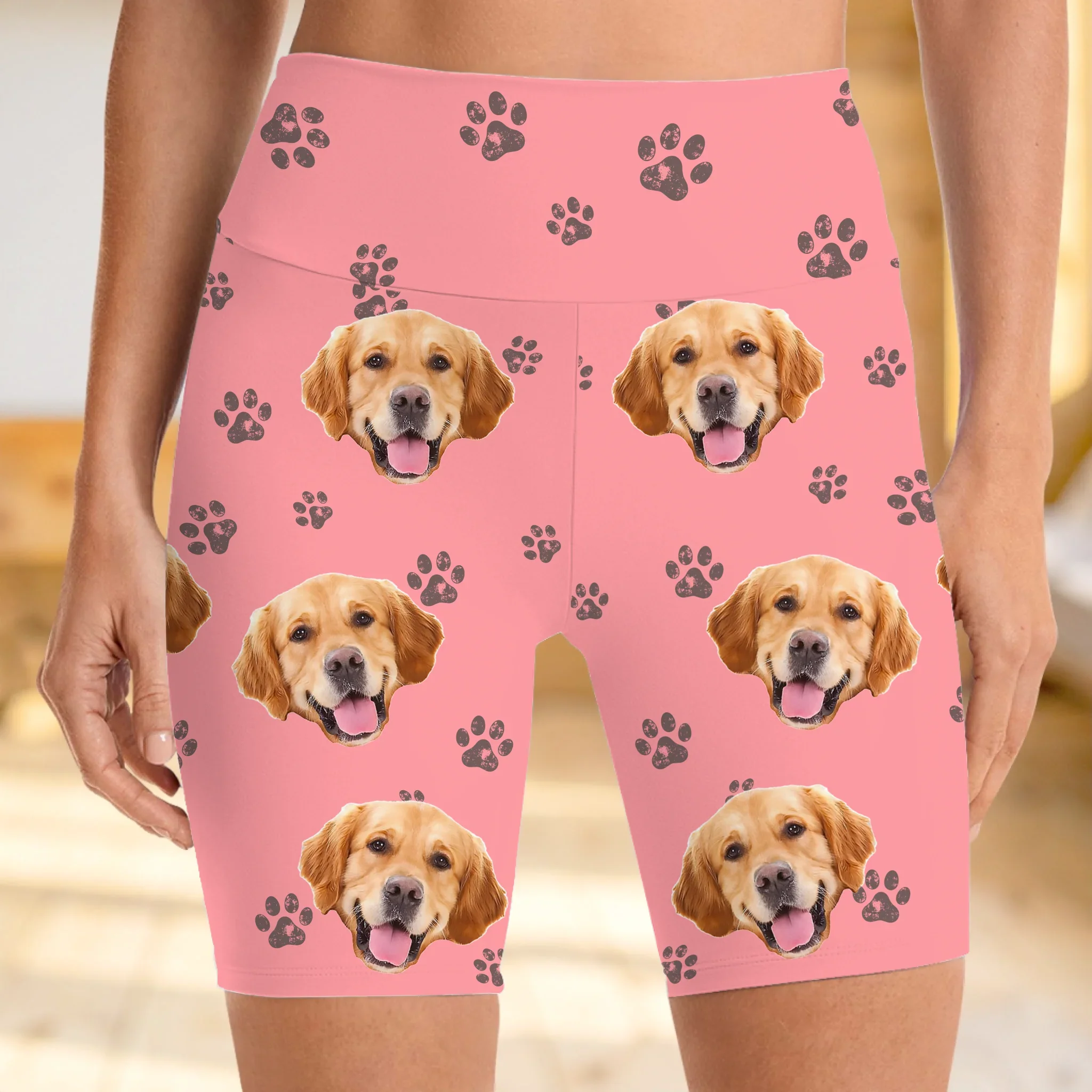 Custom Photo Snuggle Squad Goals - Dog & Cat Personalized Custom Biker Leggings - Gifts For Pet Owners, Pet Lovers - Robaser