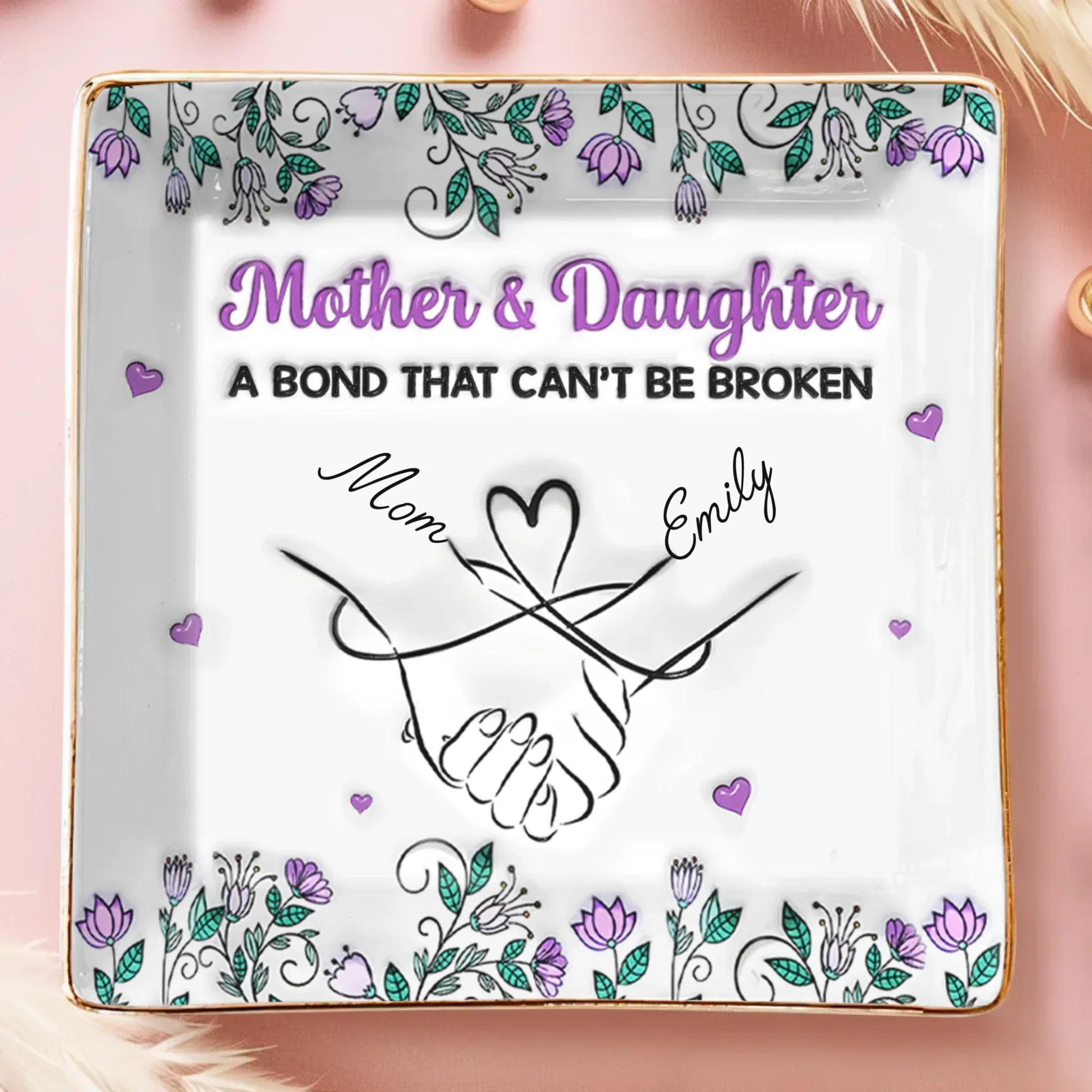 Custom Full-Print Jewelry Dish - Personalized Birthday Gifts For Mom, Daughter - Keep Your Sparkle Close Always - Robaser