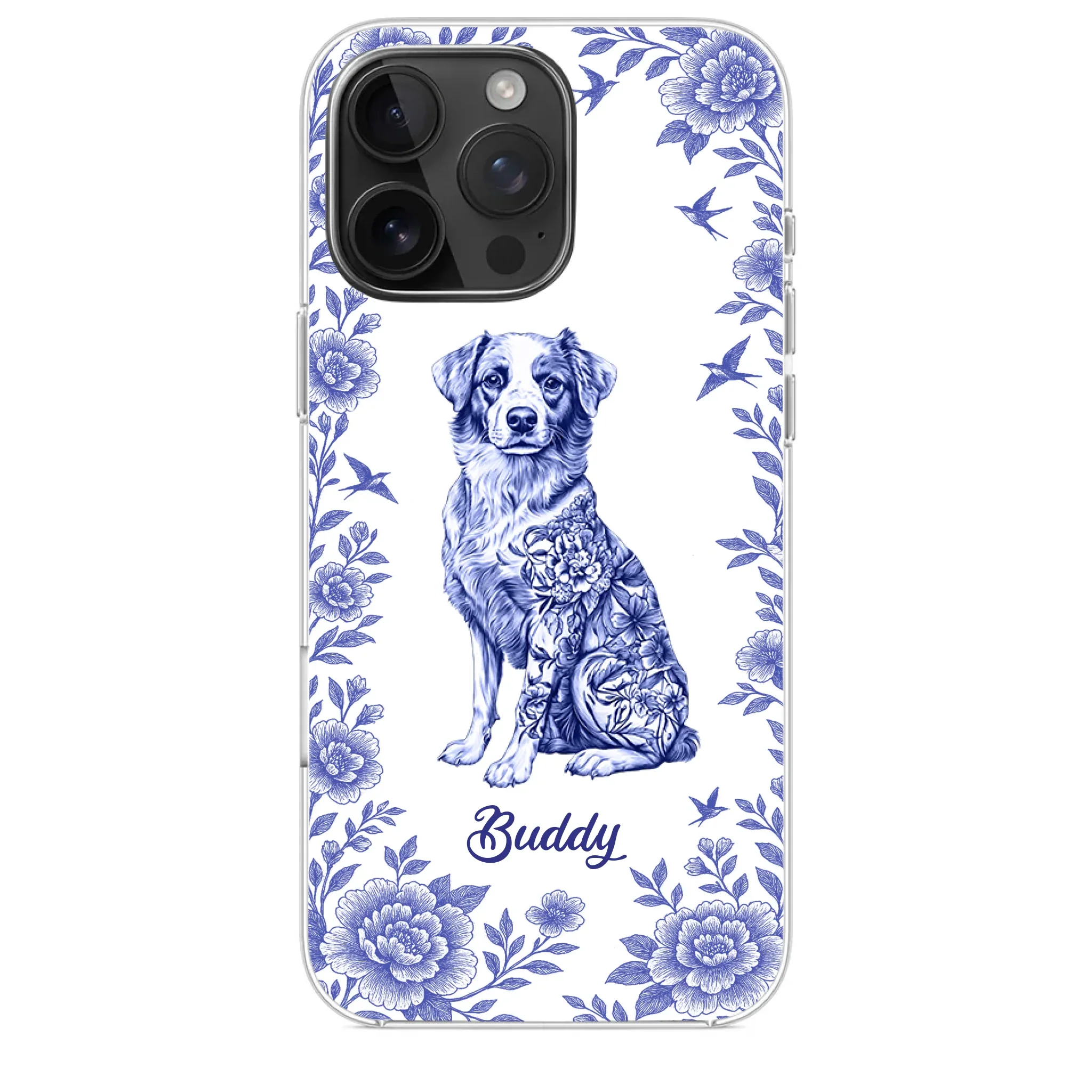 Elegance In Bloom, Love In Fur - Dog Personalized Custom Clear Phone Case - Gift For Pet Owners, Pet Lovers - Robaser