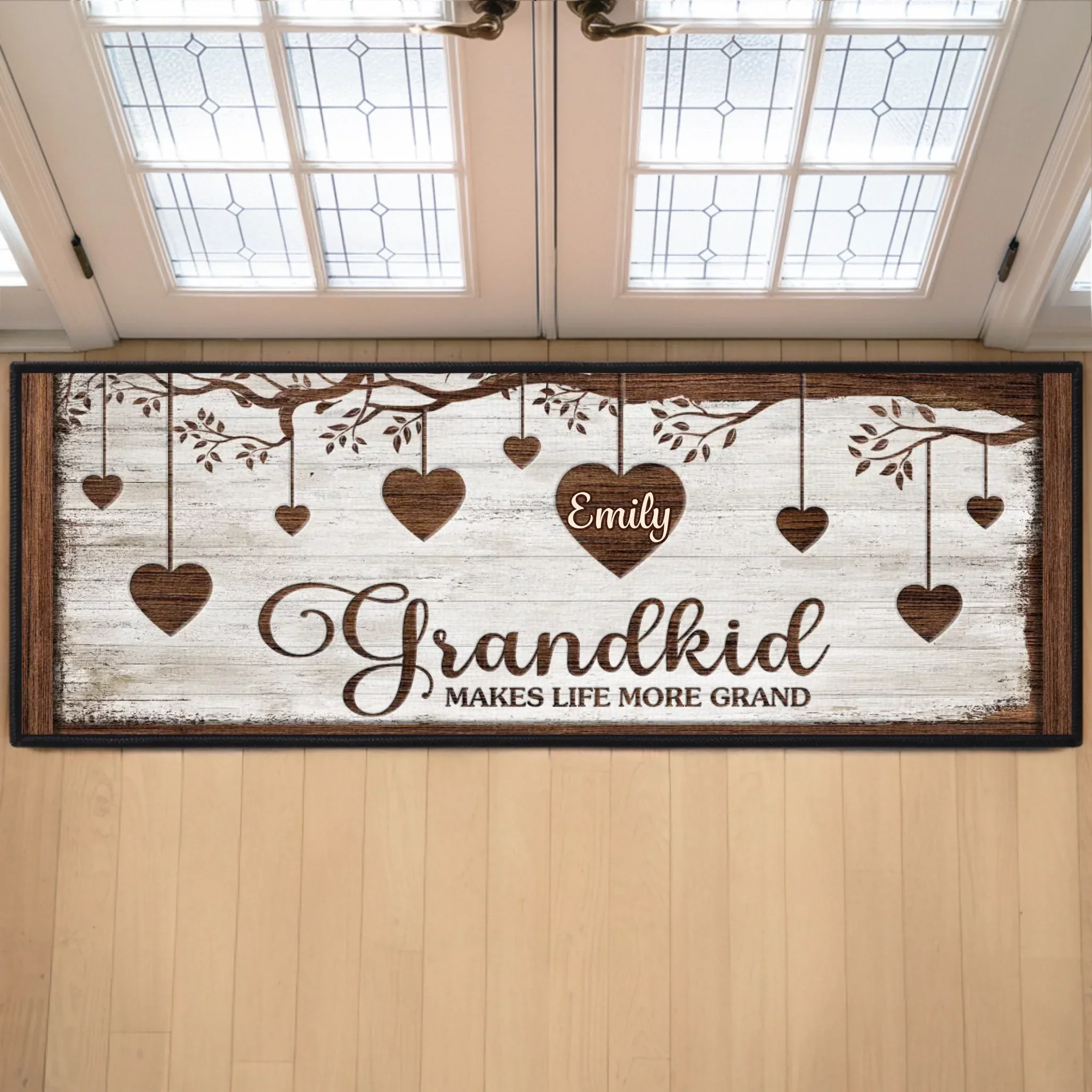 Custom Runner Rug - Personalized Birthday Gifts For Grandpa, Grandma - Love Grows Here Always - Robaser