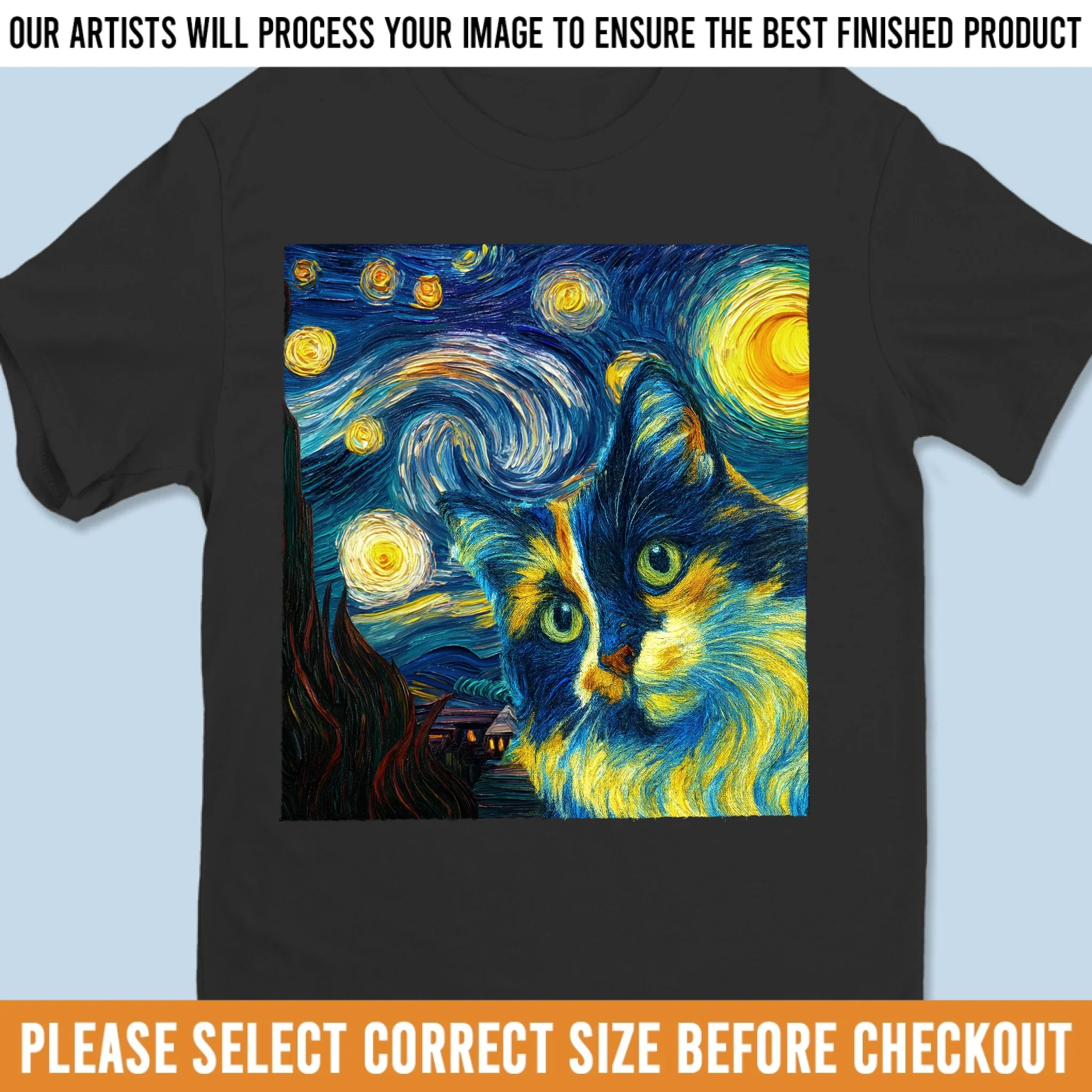 Custom Photo Unisex T-shirt, Premium T-shirt, Hoodie - Personalized Birthday Gifts For Dog Cat Lovers, Dog Dad And Mom, Cat Owners - Whiskers In A Whirl Of Stars - Robaser