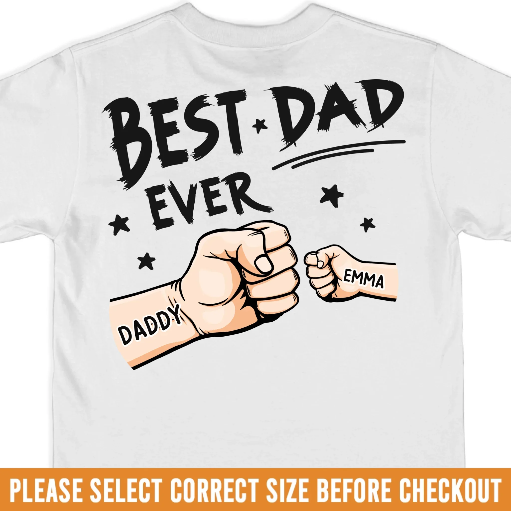 Custom Back Printed Unisex T-shirt, Premium T-shirt, Hoodie - Personalized Birthday Gifts For Dad, Grandpa - You Are My Hero - Robaser