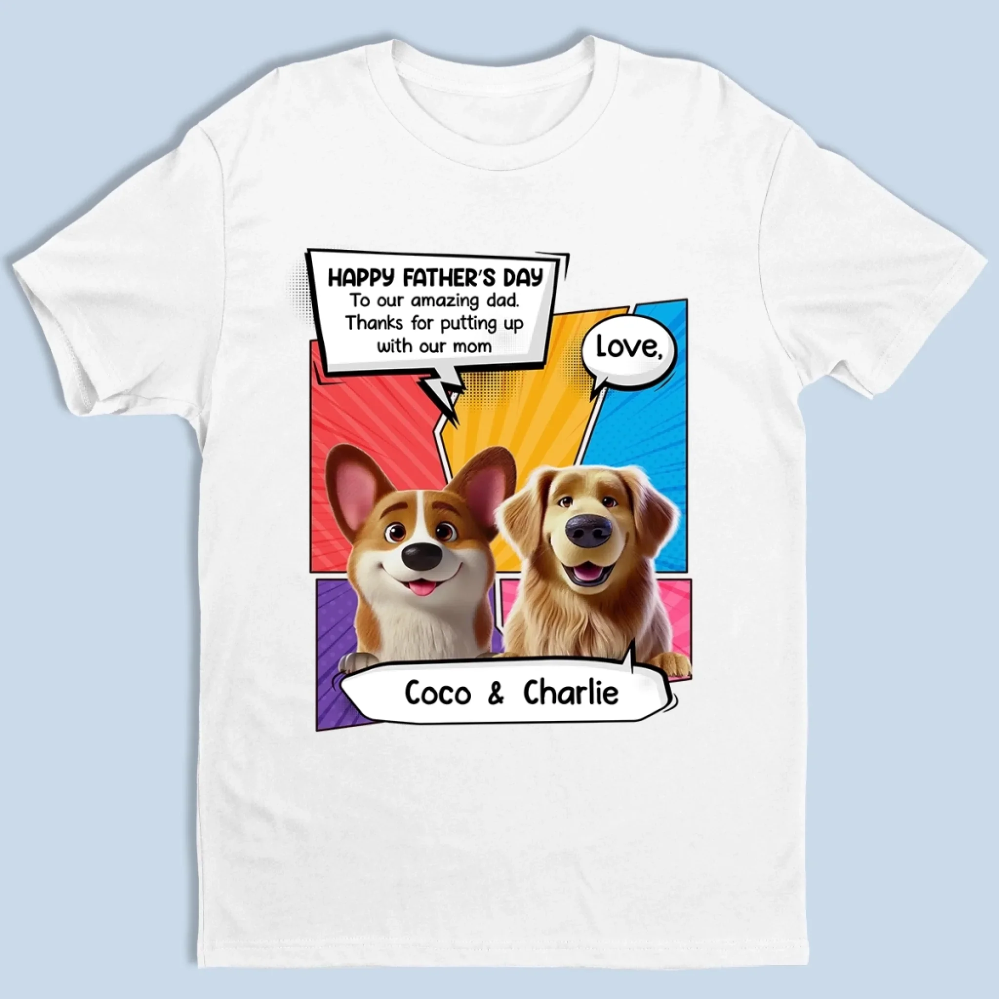 Dog Dad Of The Year - Dog Personalized Custom Unisex T-shirt, Premium T-shirt, Hoodie - Father's Day,  Gift For Dad, Pet Owners, Pet Lovers - Robaser