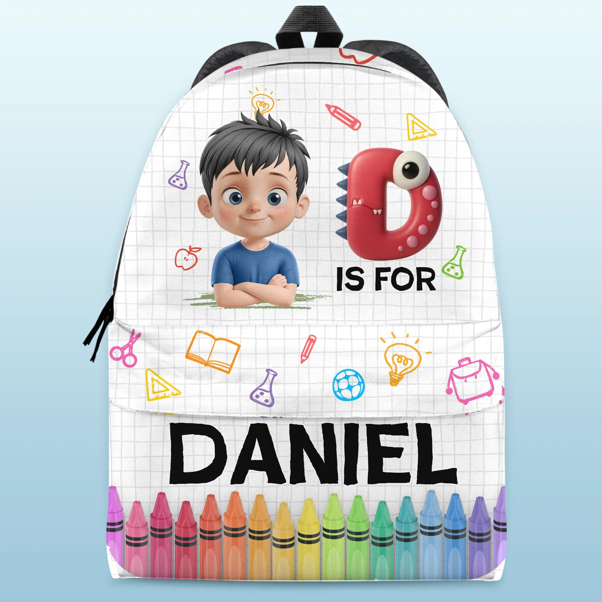 Custom Kids Backpack - Personalized Back To School Gifts For Kids - School Is My Playground - Robaser