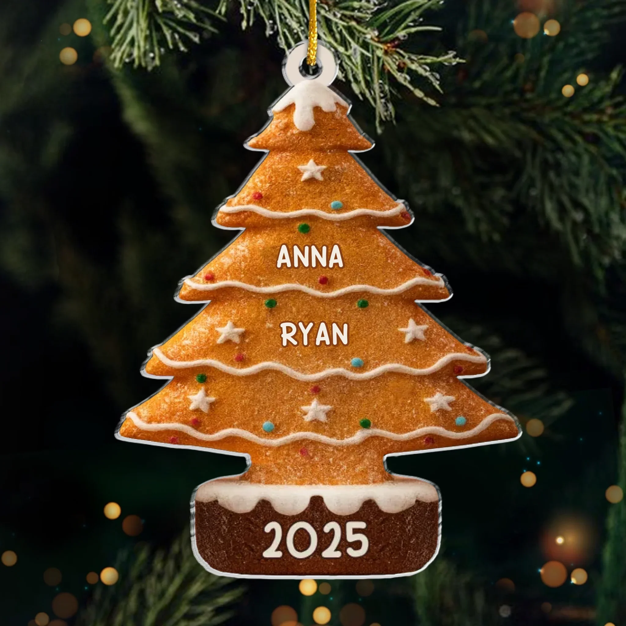 Custom Acrylic Ornament - Personalized Christmas Birthday Gifts For Mom, Dad, Kids - Joyful Loving Family - Robaser