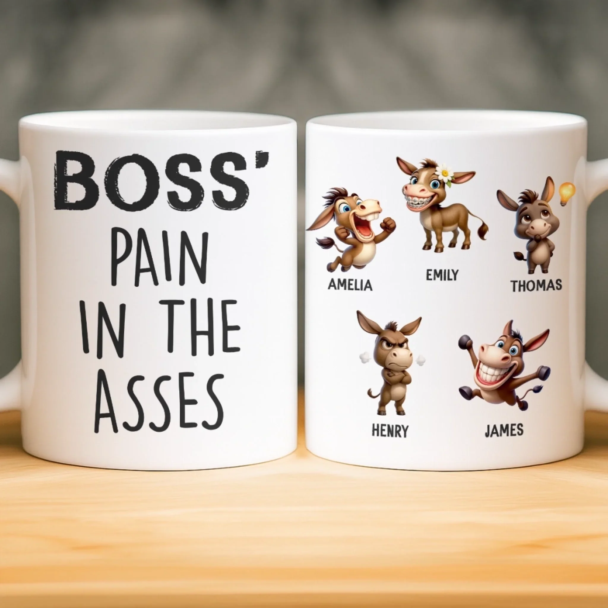 Custom Mug - Personalized Funny Gifts For Coworker, Work Bestie - Low Battery Human - Robaser