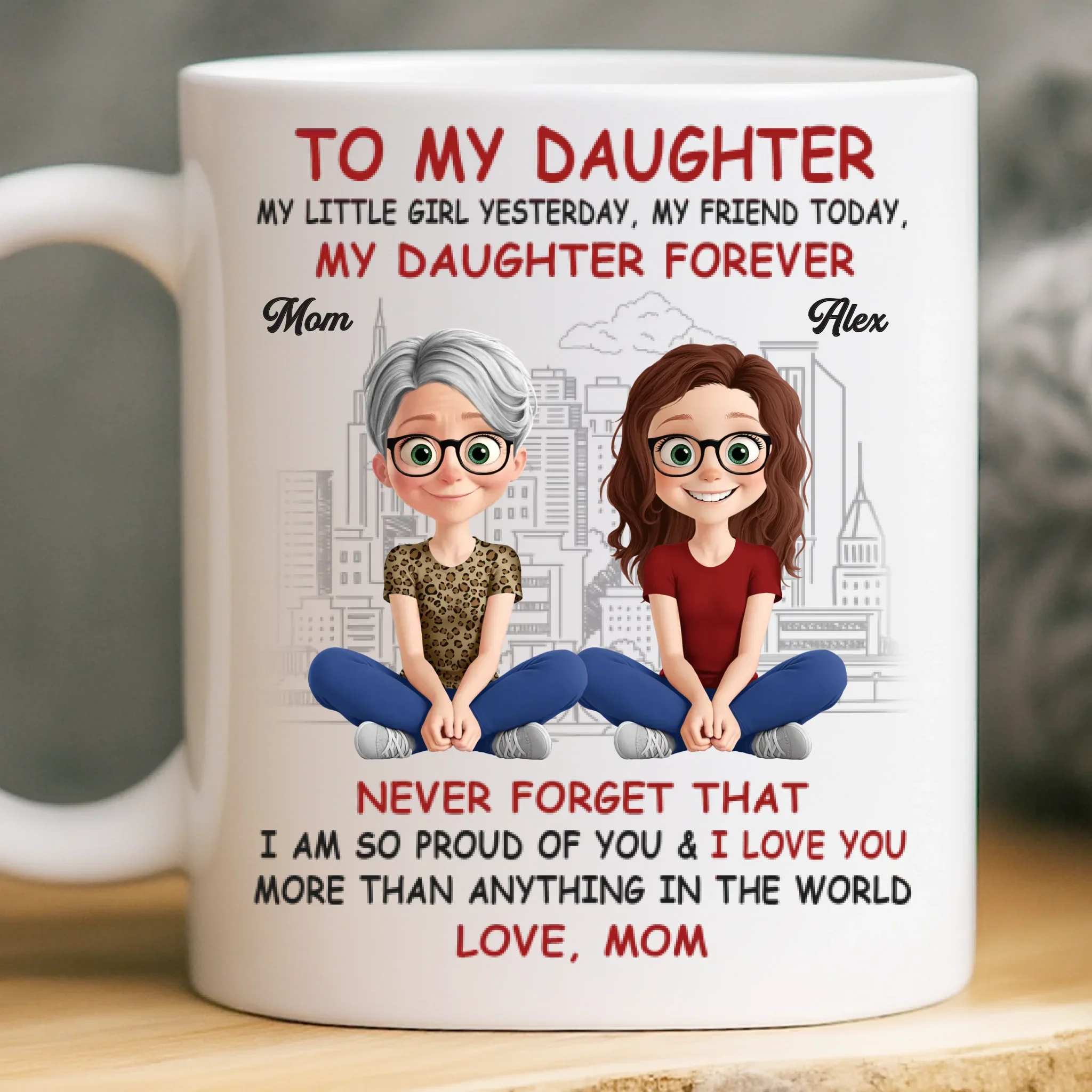 Custom Mug - Personalized Birthday Gifts For Mom, Son, Daughter - My Child My Forever Gift - Robaser