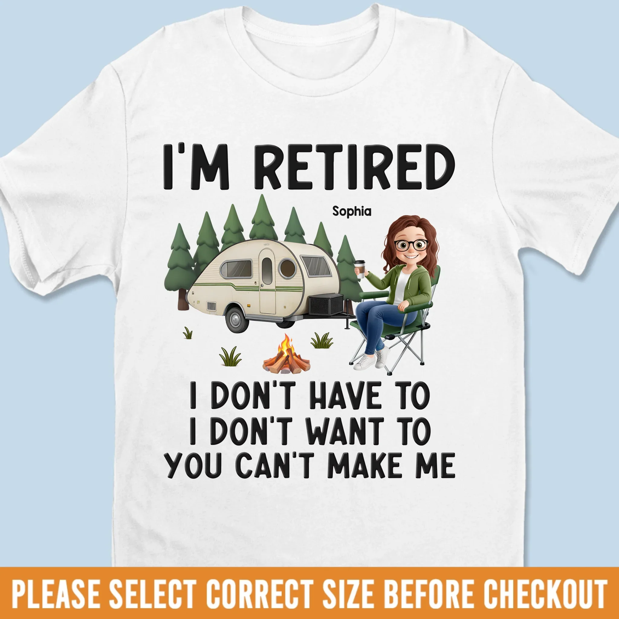 I'm Retired - Coworker Personalized Custom Unisex T-shirt, Premium T-shirt, Hoodie - Appreciation, Retirement Gift For Coworkers, Work Friends, Colleagues, Camping Lovers - Robaser