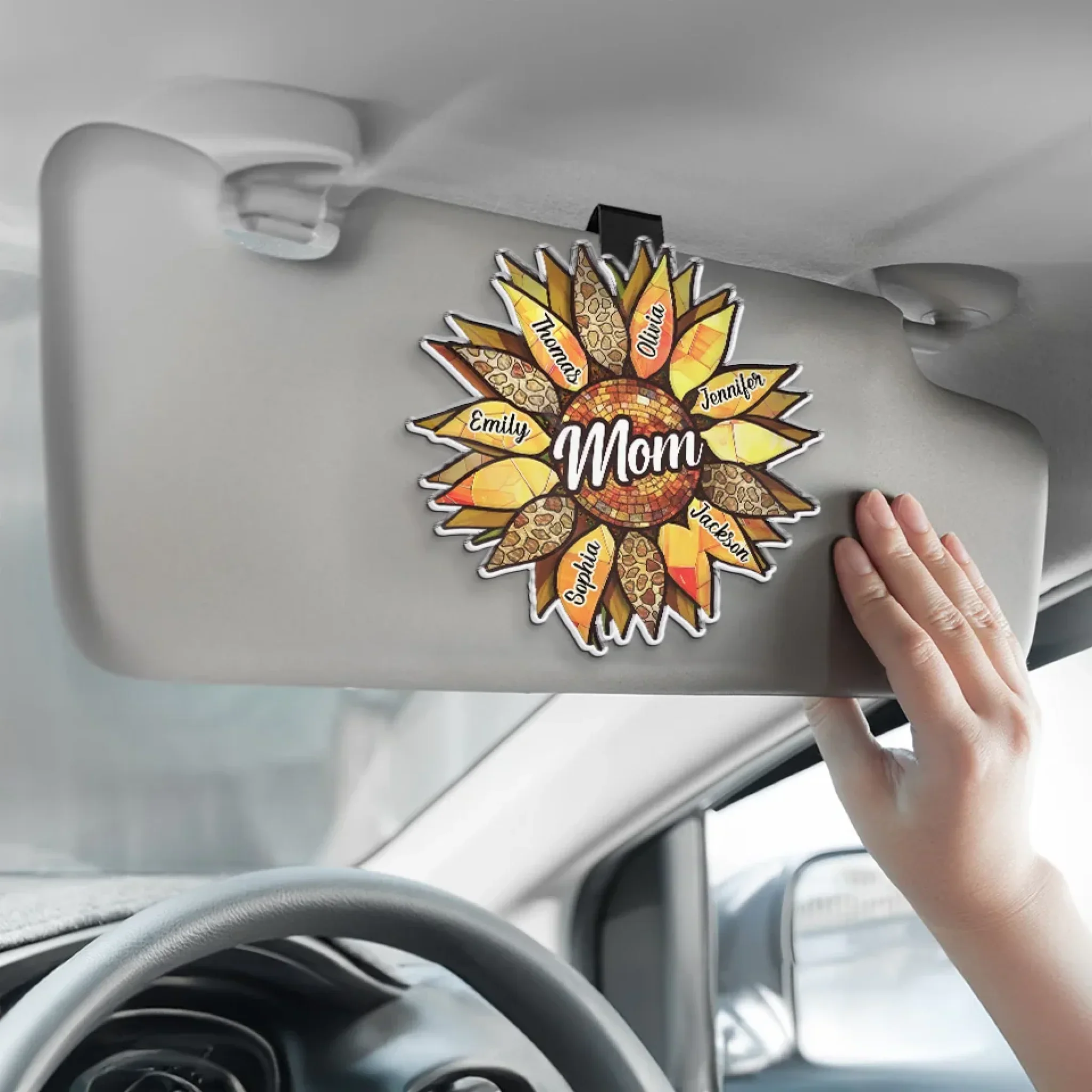 Grandparenting Is Love Without Limits - Family Personalized Custom Car Visor Clip - Gift For Mom, Grandma - Robaser