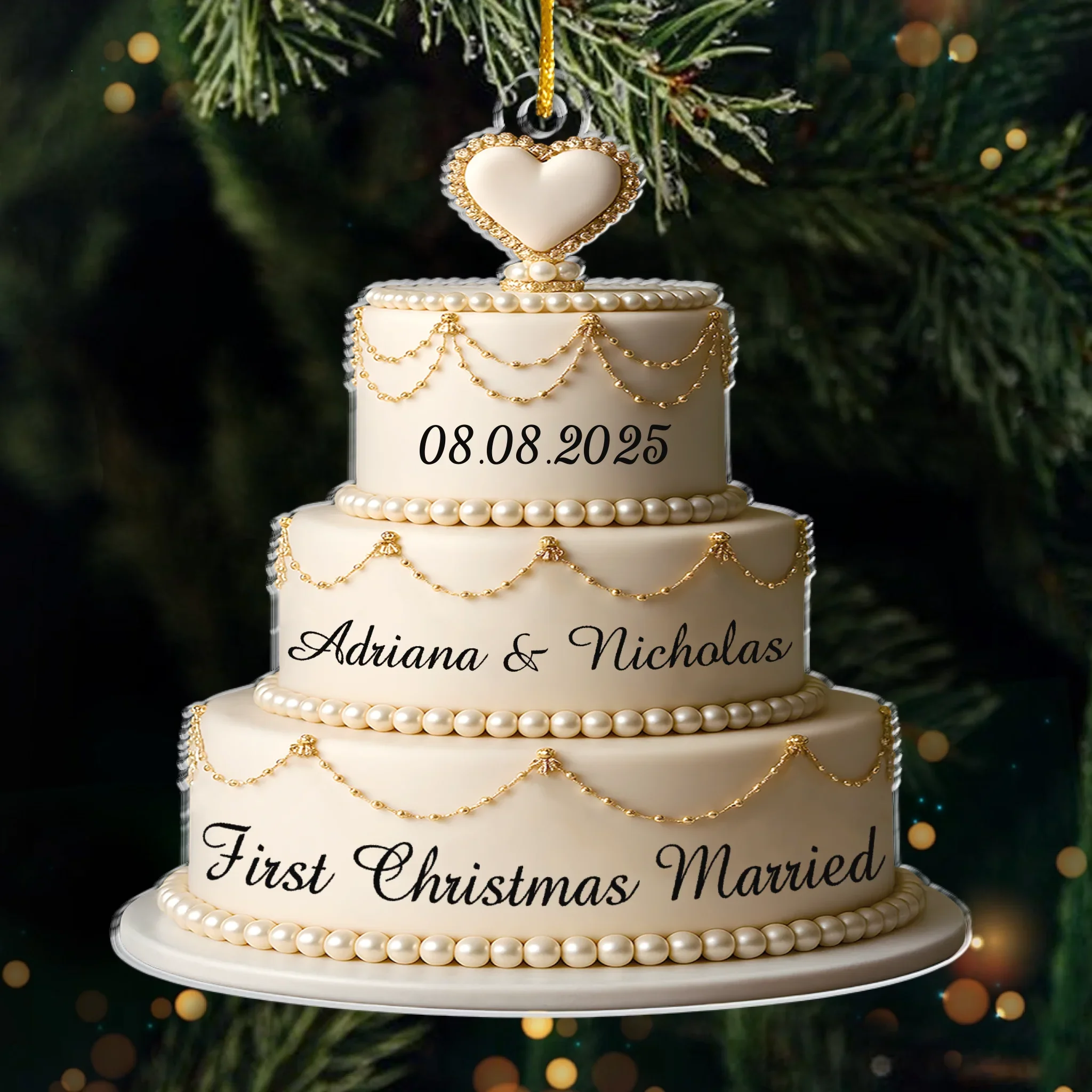 Custom Acrylic Ornament - Personalized Anniversary Christmas Wedding Gifts For Husband And Wife, Him And Her - Our Love Story, Freshly Baked - Robaser