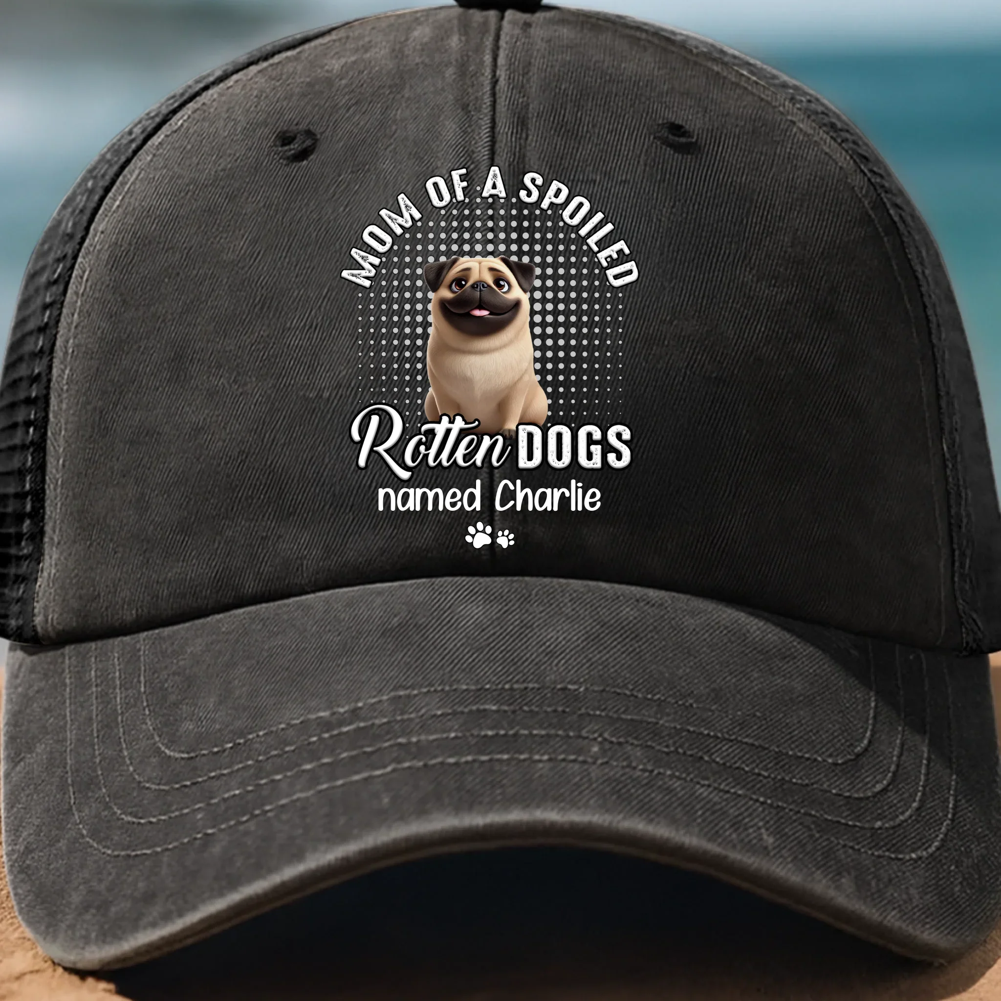 Custom Washed Cotton Baseball Net Cap - Personalized Birthday Gifts For Dog Cat Lovers, Dog Dad And Mom, Cat Owners - Master Of The Meow & Woof Crew - Robaser