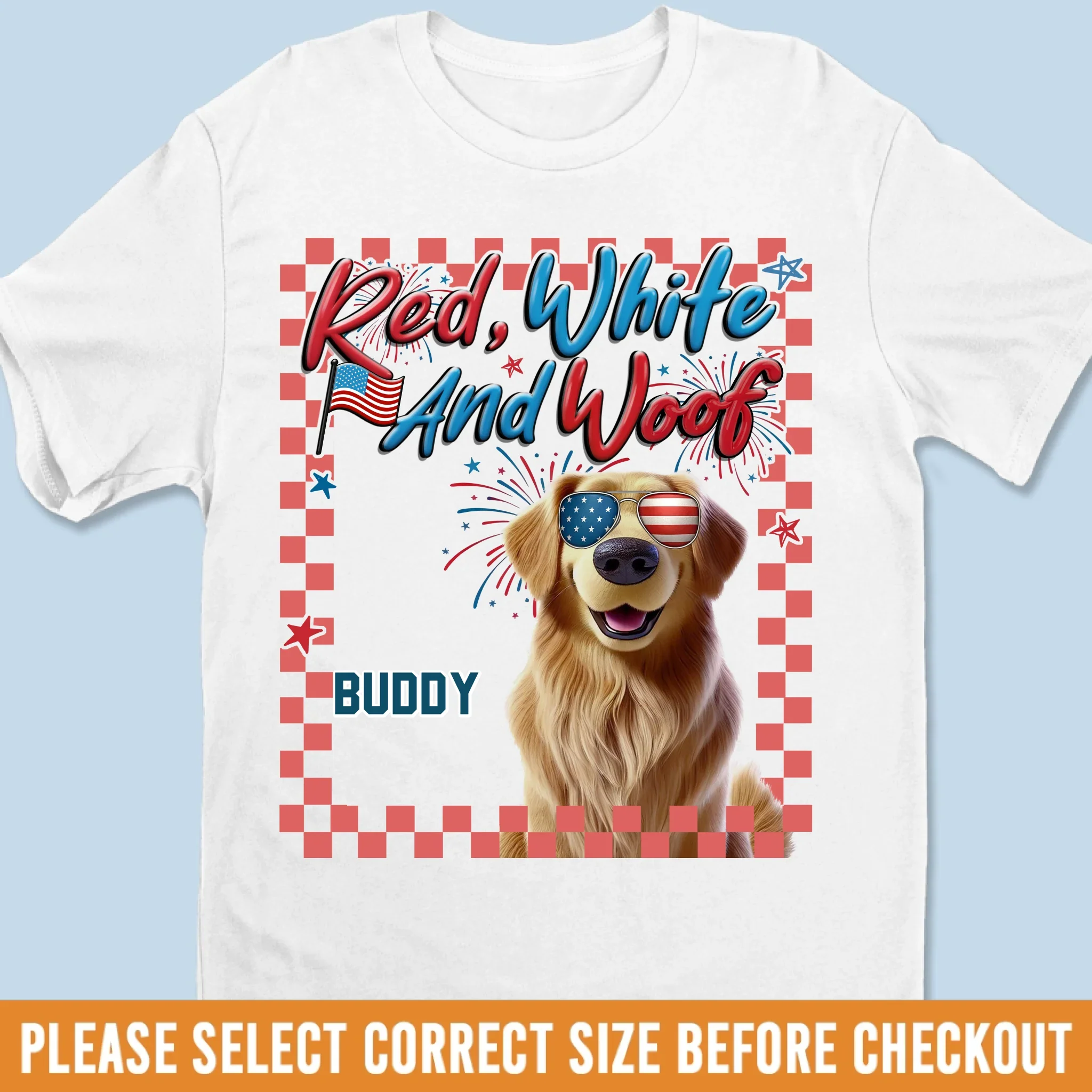 Custom Unisex T-shirt, Premium T-shirt, Hoodie - Personalized 4th Of July Gifts For Dog Lovers, Dog Dad And Mom - Born To Be Pawsome - Robaser