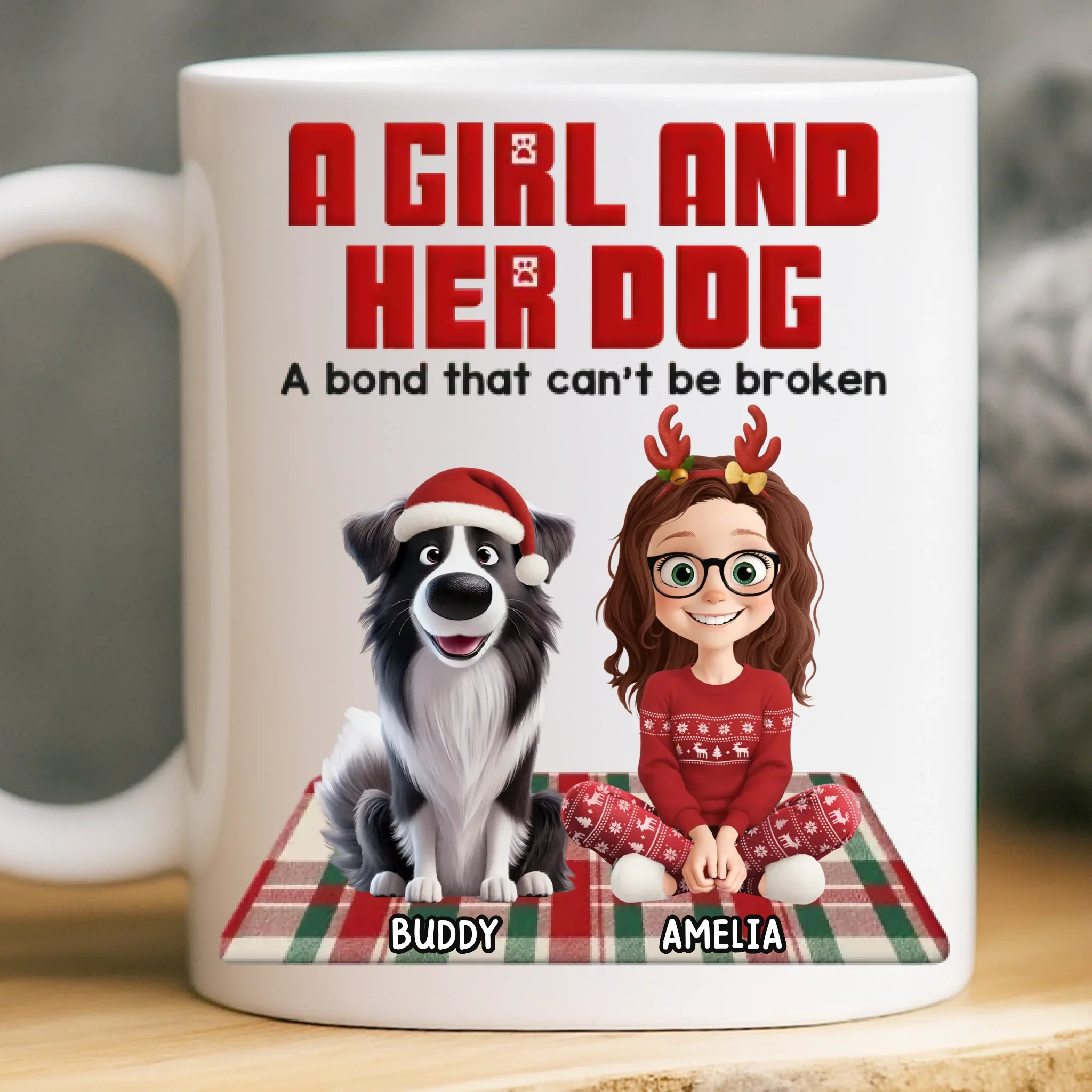 Custom Mug - Personalized Christmas Birthday Gifts For Dog Lovers, Dog Dad And Mom - Every Walk, Every Wag, Pure Love - Robaser
