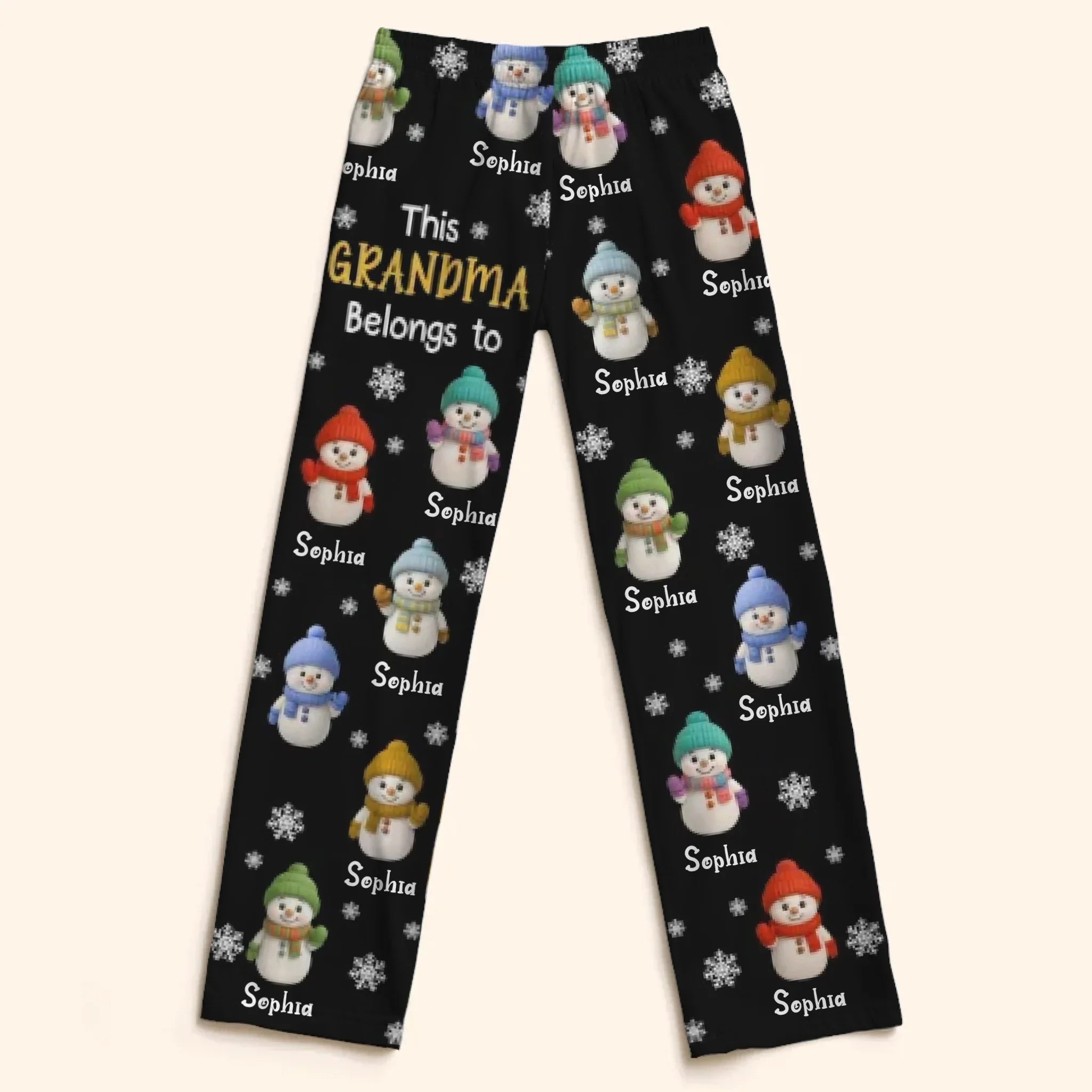 Custom Snowman Pajama Pants - Personalized Christmas Birthday Gifts For Grandpa, Grandma - Where Wisdom Meets Tender Love - Robaser