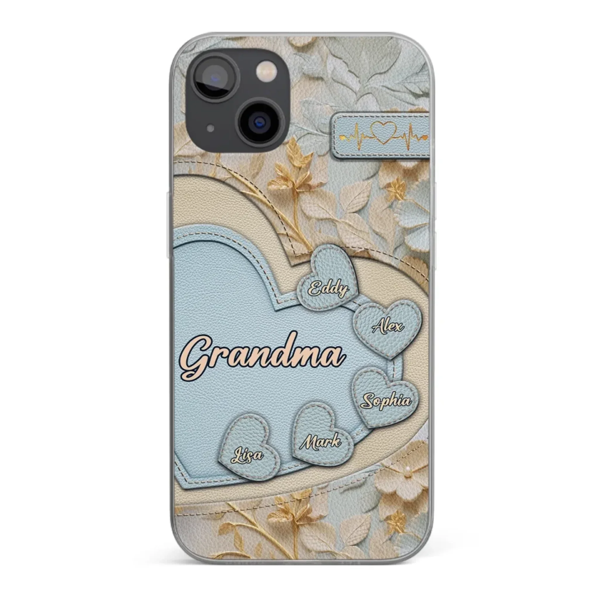 Tied Together By Love - Family Personalized Custom 3D Inflated Effect Printed Clear Phone Case - Mother's Day, Gift For Mom, Grandma - Robaser