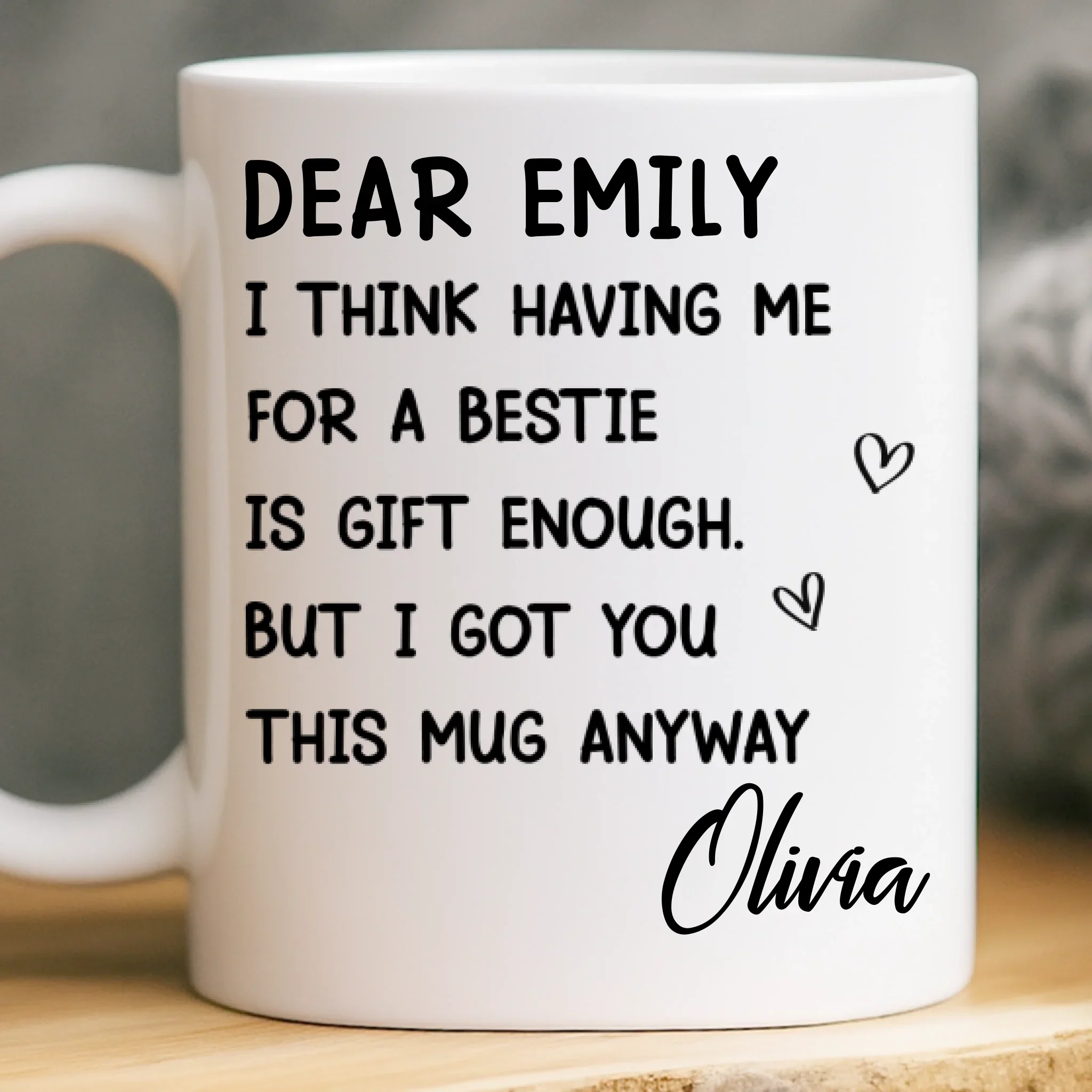 Custom Mug - Personalized Best Friend Birthday Gifts For Women, Besties, Sisters, BFF - You Are My Everyday Joy - Robaser