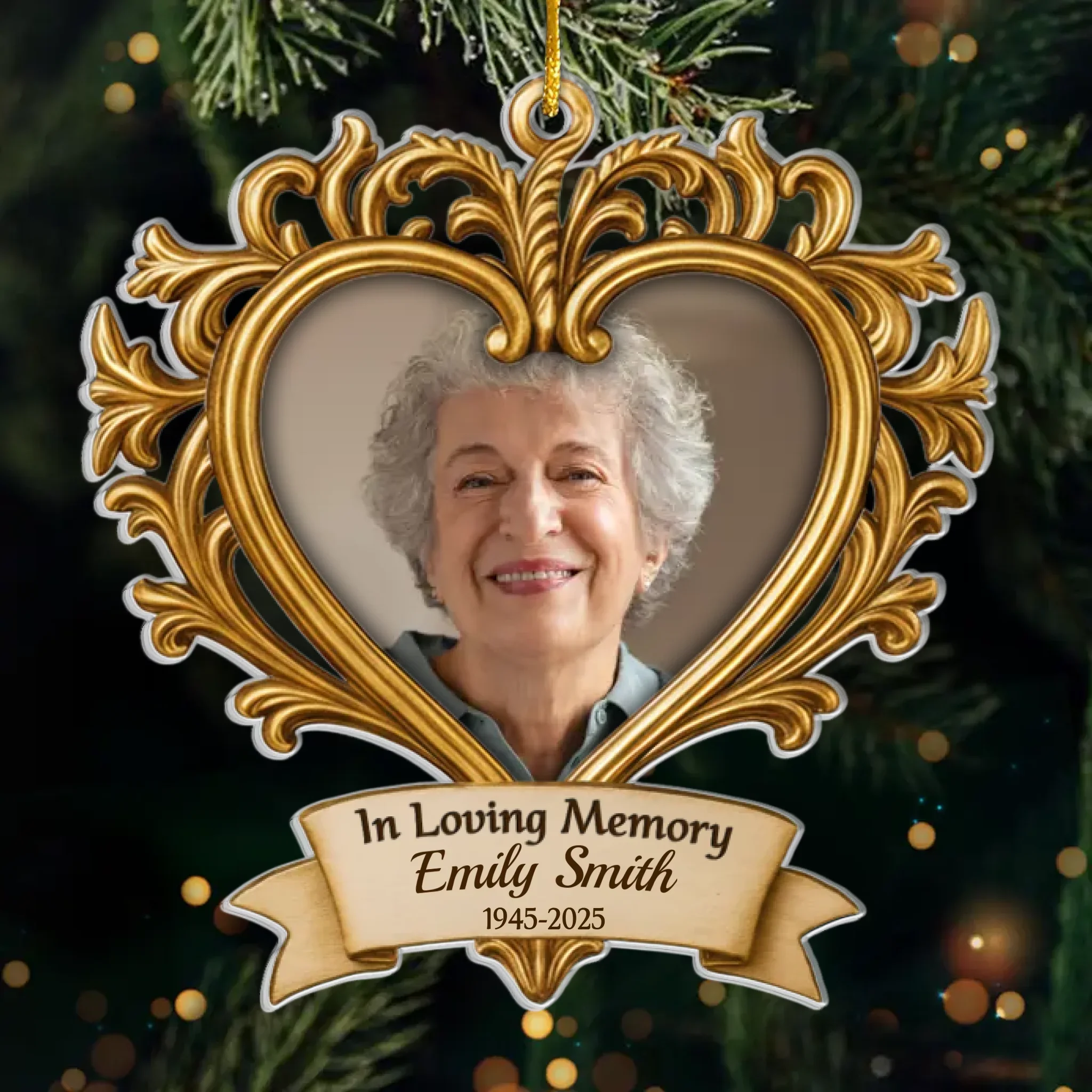 Custom Photo Acrylic Ornament - Personalized Christmas Memorial Sympathy Gifts For Loss Of Mom, Dad - A Beautiful Soul Forever Remembered - Robaser