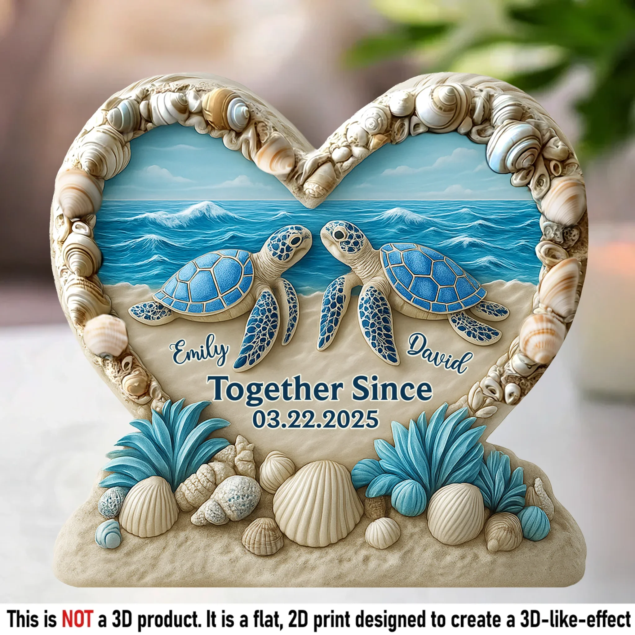 Forever My Favorite Shellmate - Couple Personalized Custom Acrylic Plaque Custom Shape - Gift For Husband Wife, Anniversary - Robaser
