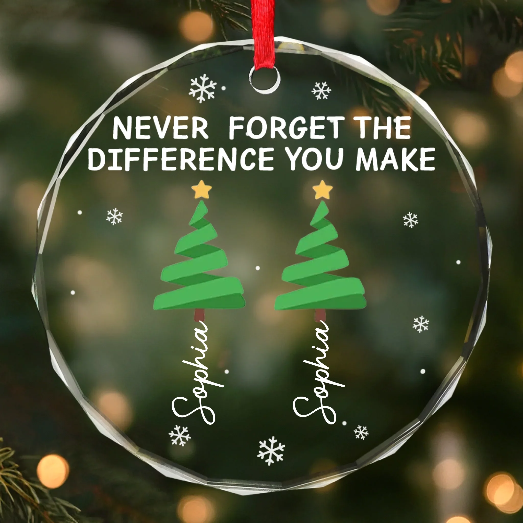 Custom Circle Glass Ornament - Personalized Christmas Funny Gifts For Best Friends, Family, Coworker, Work Bestie - Festive With A Hint Of Chaos - Robaser