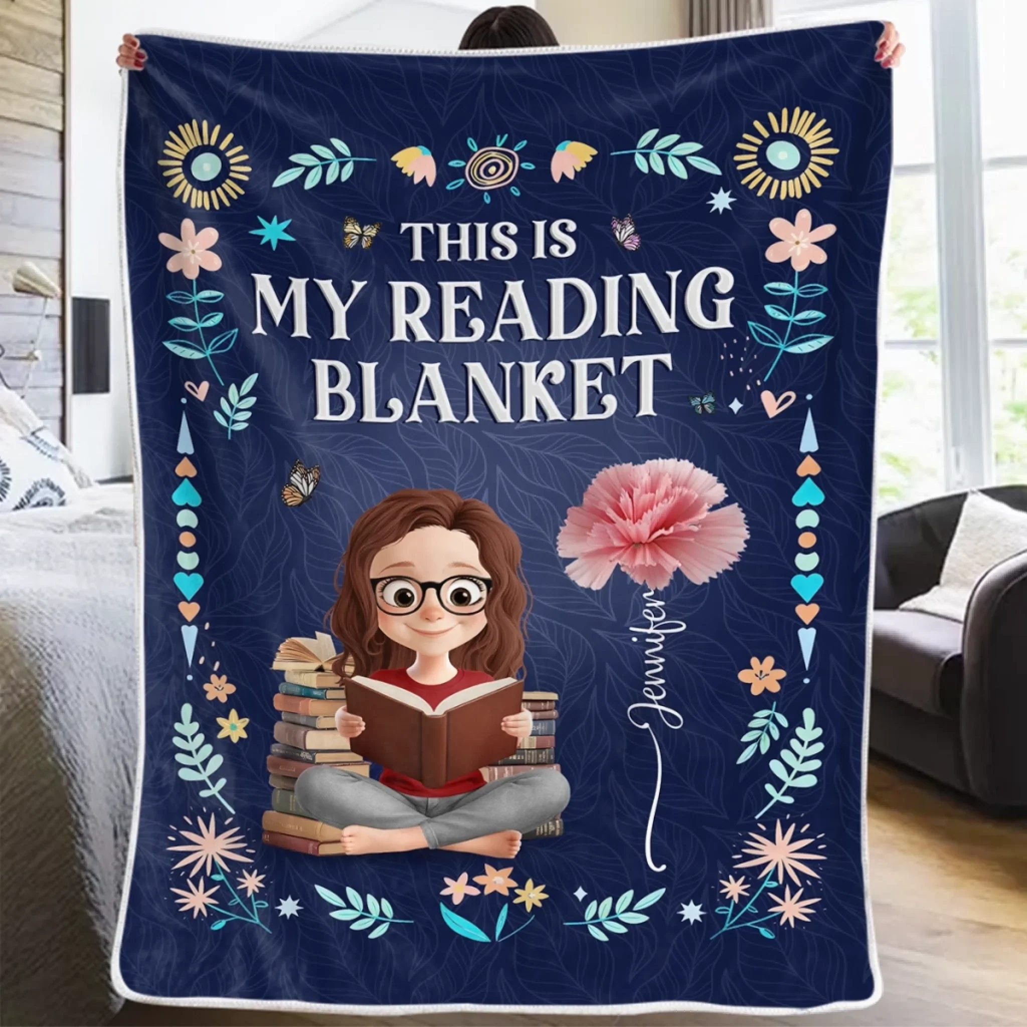 Custom Blanket - Personalized Christmas Bookish Gifts For Book Lovers, Bookworms, Readers - Life  s Better Under A Blanket Of Stories - Robaser