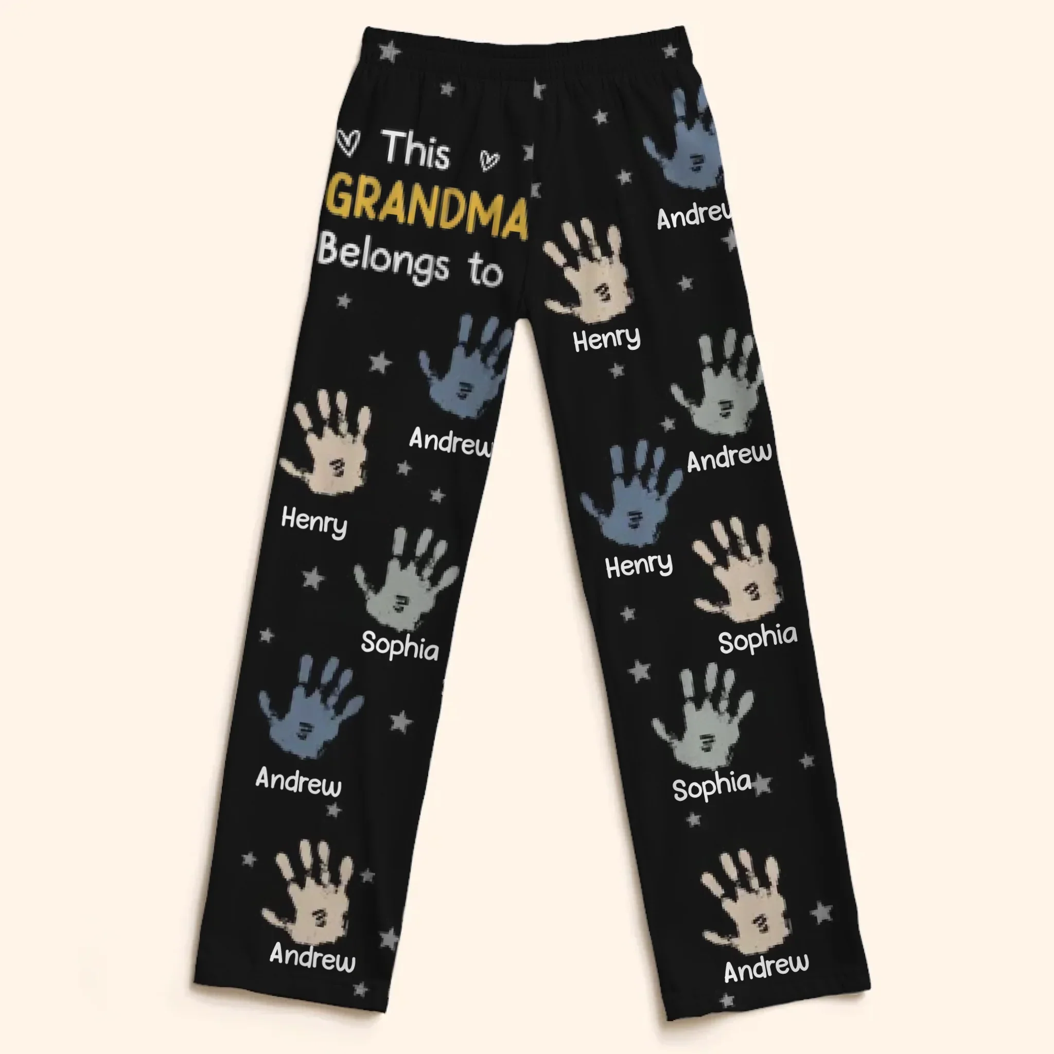 Custom Pajama Pants - Personalized Christmas Birthday Gifts For Grandpa, Grandma - Grand Hearts, Endless Warmth - Robaser