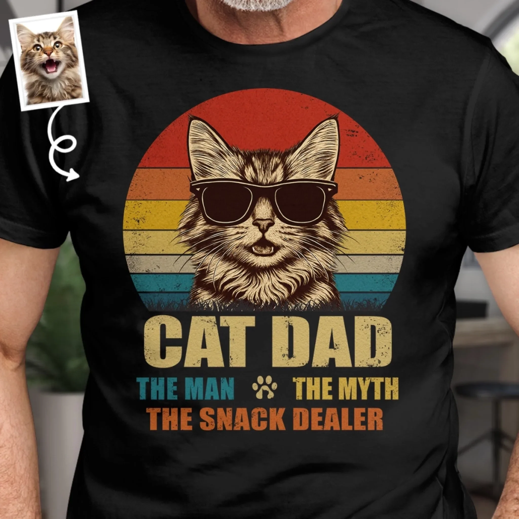 Custom Photo Unisex T-shirt, Premium T-shirt, Hoodie - Personalized Christmas Birthday Gifts For Cat Lovers, Cat Mom And Dad - Professional Treat Dealer - Robaser