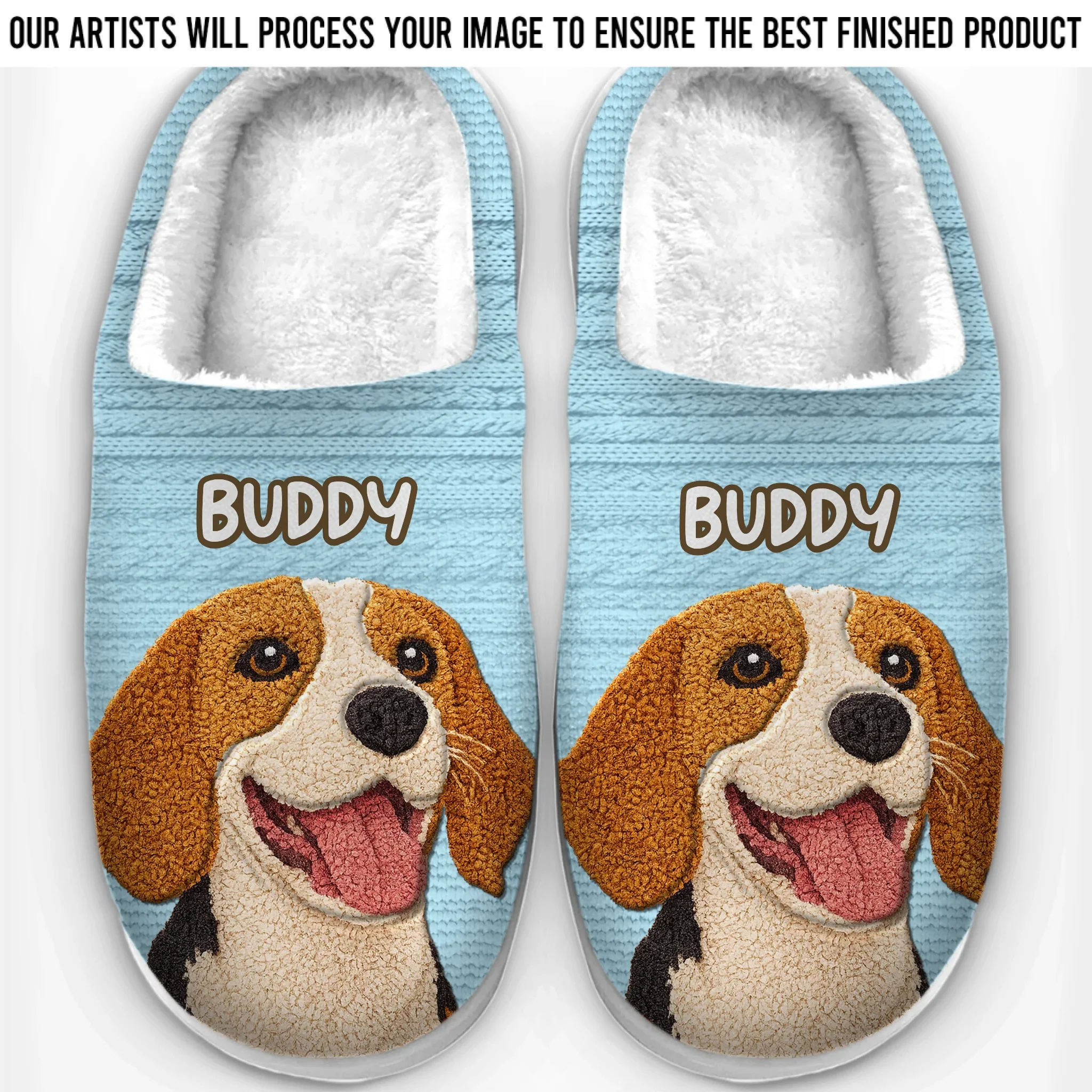 Custom Photo Fluffy Slippers - Personalized Birthday Gifts For Dog Cat Lovers, Dog Dad And Mom, Cat Owners - Snug Life, Paw Life - Robaser