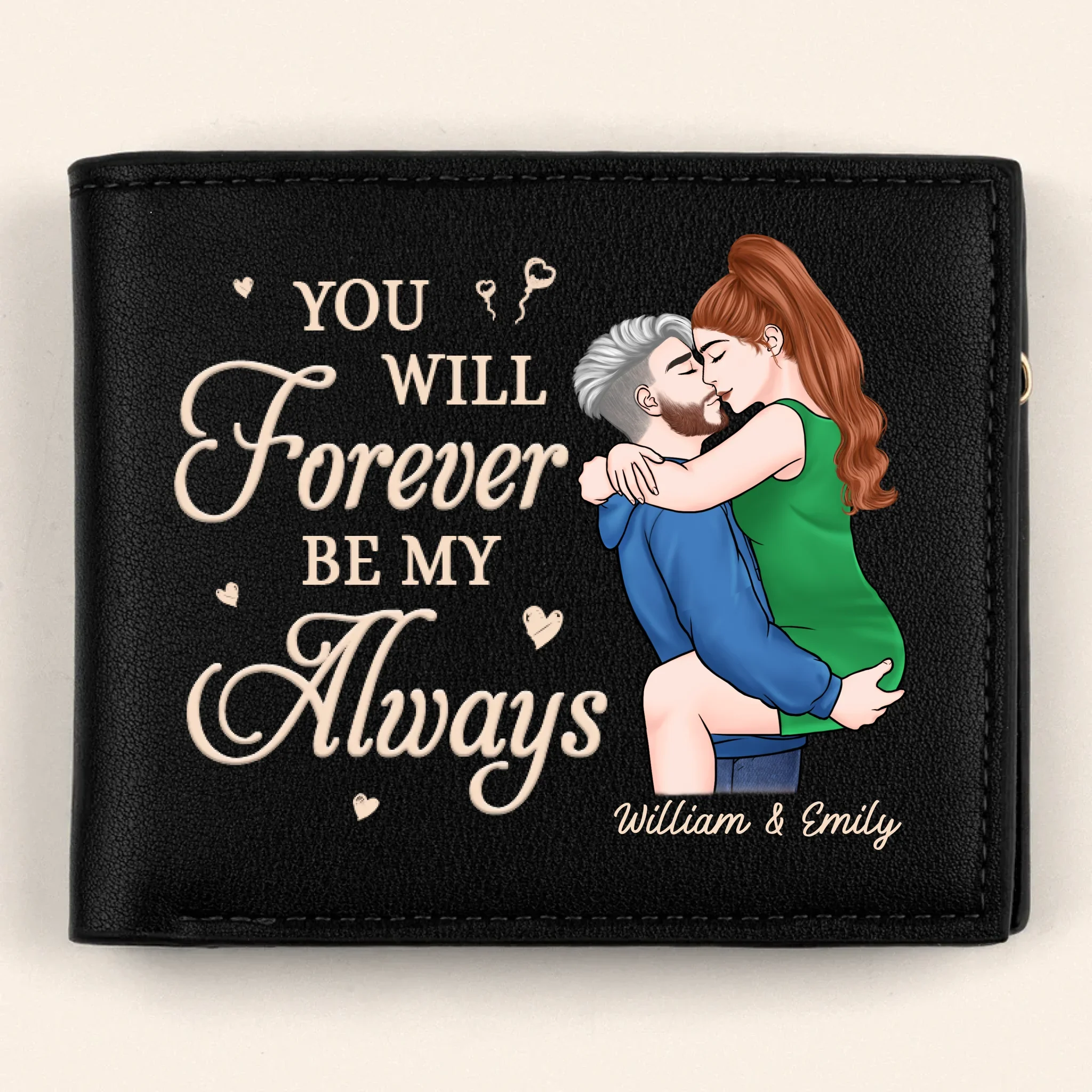 Better With You - Couple Personalized Custom Double-Sided Printed Leather Wallet - Gift For Husband Wife, Anniversary - Robaser
