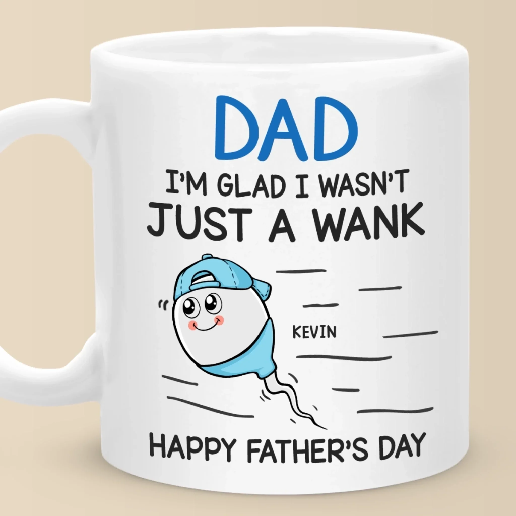 One Squirt Of Greatness, Cheers Dad - Family Personalized Custom Mug - Father's Day, Gift For Dad - Robaser