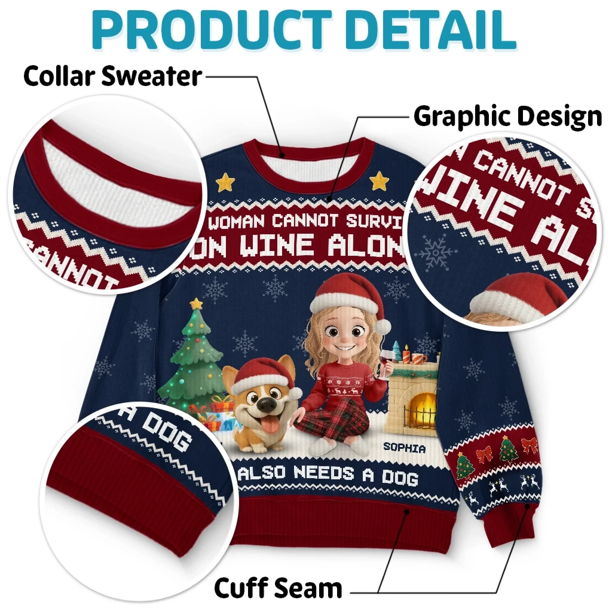 Custom Unisex Ugly Sweatshirt - Personalized  Christmas Birthday Gifts For Dog Lovers, Dog Dad And Mom - Santa  s Real Favorite - Robaser