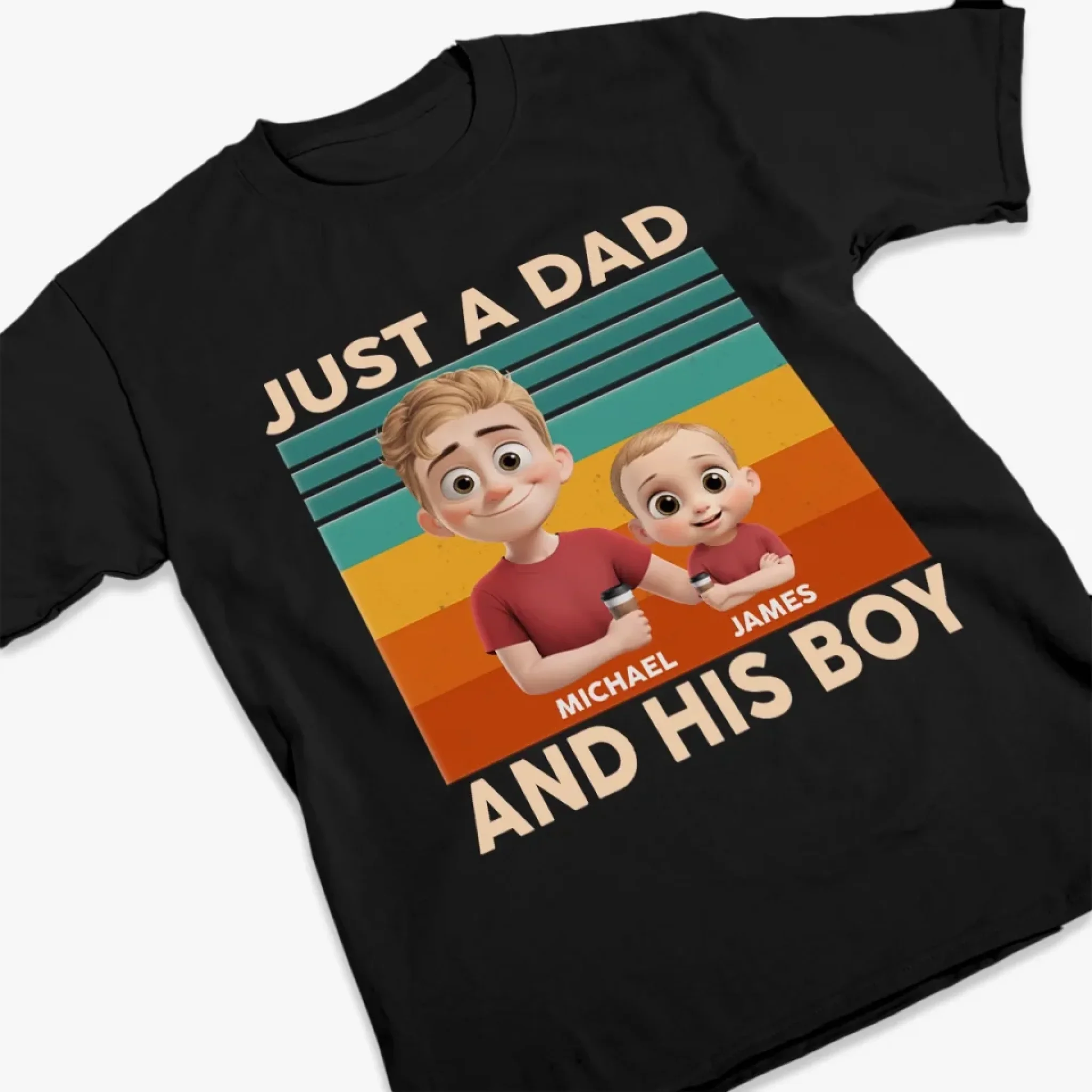 Like Father, Like Fun - Family Personalized Custom Unisex T-shirt, Premium T-shirt, Hoodie - Father's Day, Gift For Dad, Grandpa - Robaser