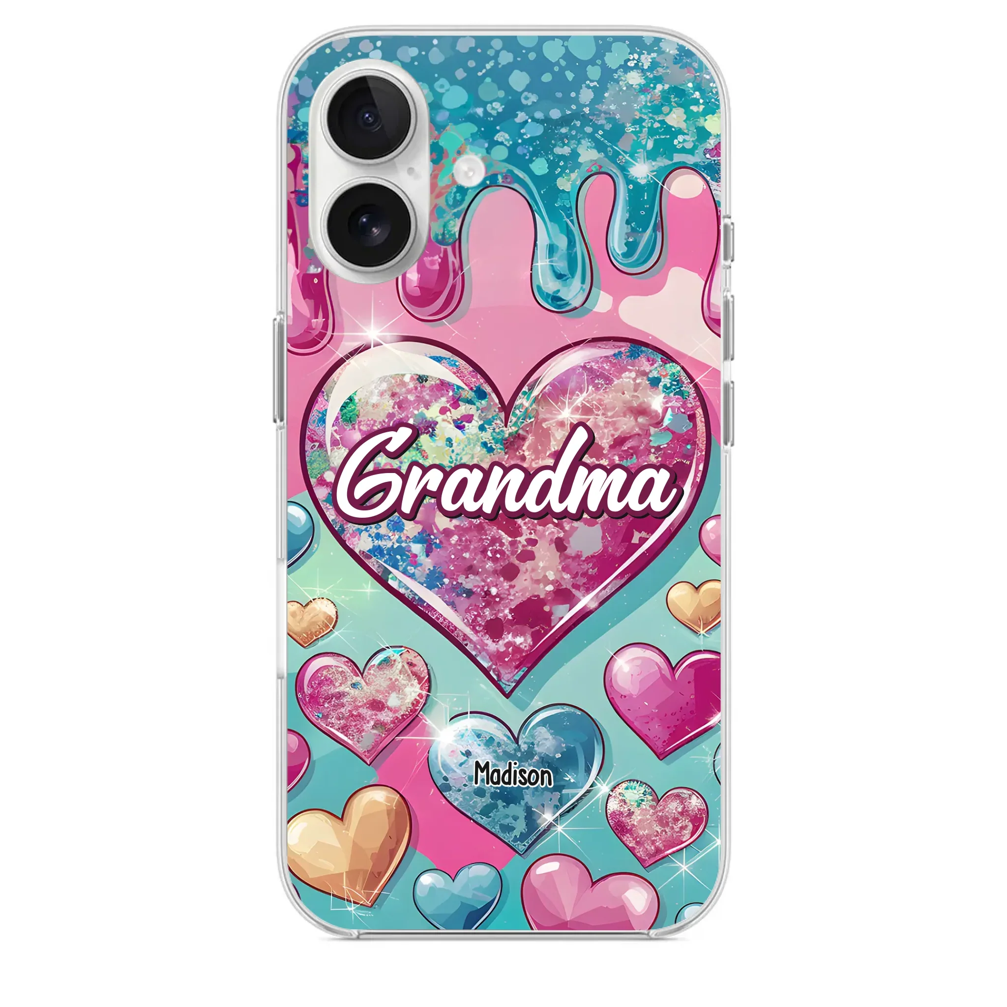A Grandmother  s Heart Holds Forever Love - Family Personalized Custom 3D Inflated Effect Printed Clear Phone Case - Gift For Mom, Grandma - Robaser