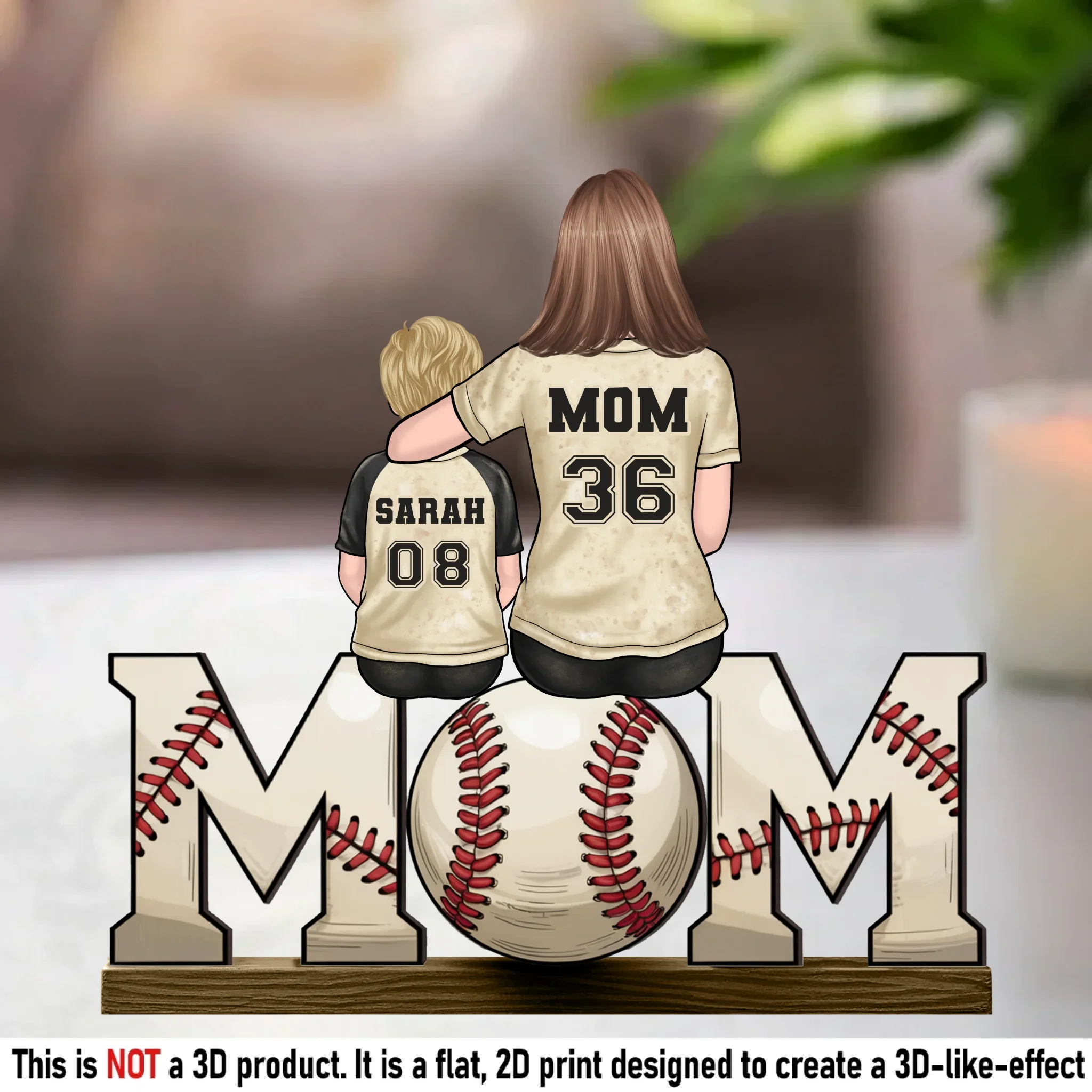 Team Mom, Always In The Game - Family Personalized Custom Acrylic Plaque Custom Shape - Mother's Day, House Warming Gift For Mom, Sport Lovers, Sport Players - Robaser