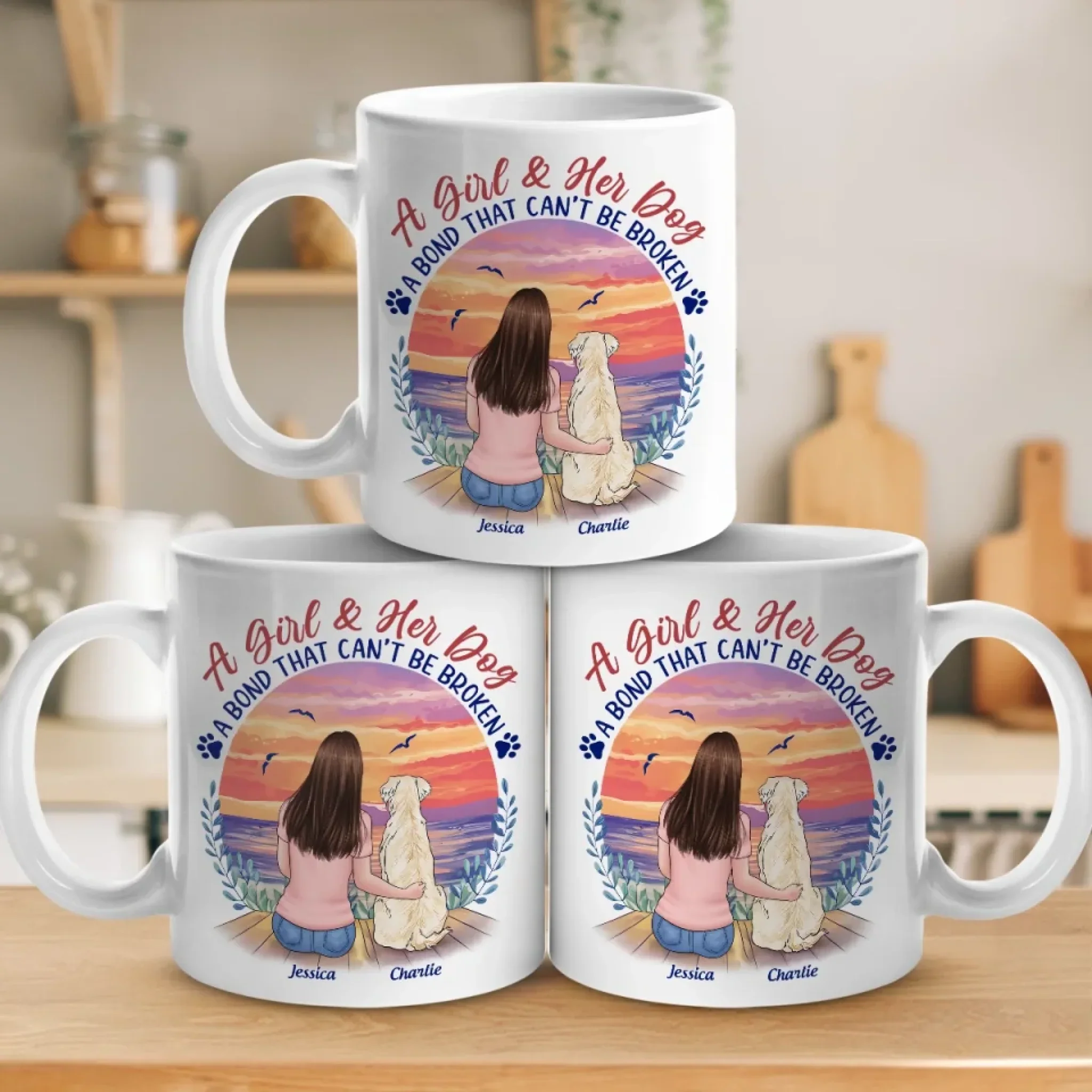 Pawprints On My Heart - Dog Personalized Custom Mug - Mother's Day, Gift For Pet Owners, Pet Lovers - Robaser