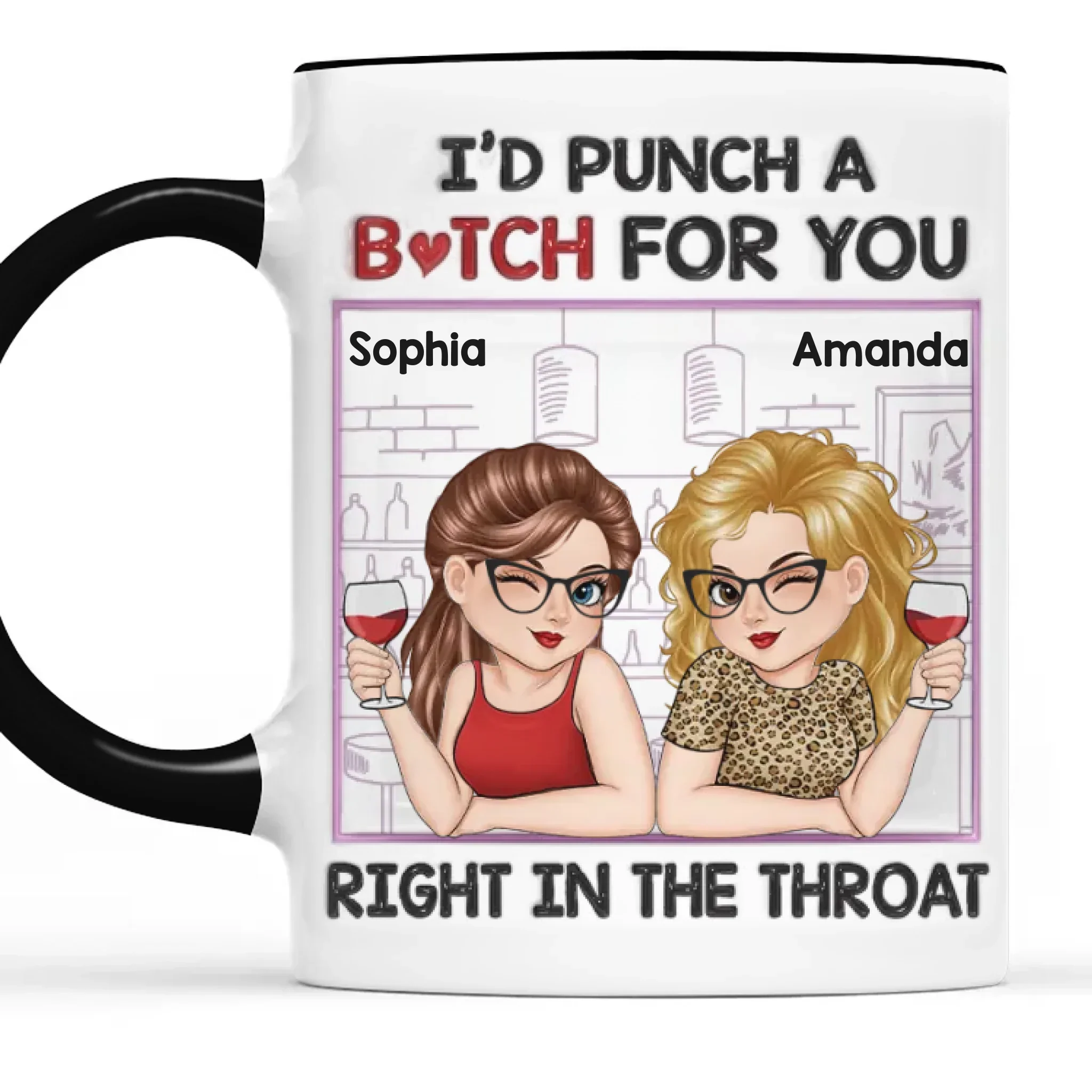 Custom Accent Mug - Personalized Best Friend Birthday Gifts For Women, Besties, Sisters, BFF - Shine Through Every Storm - Robaser