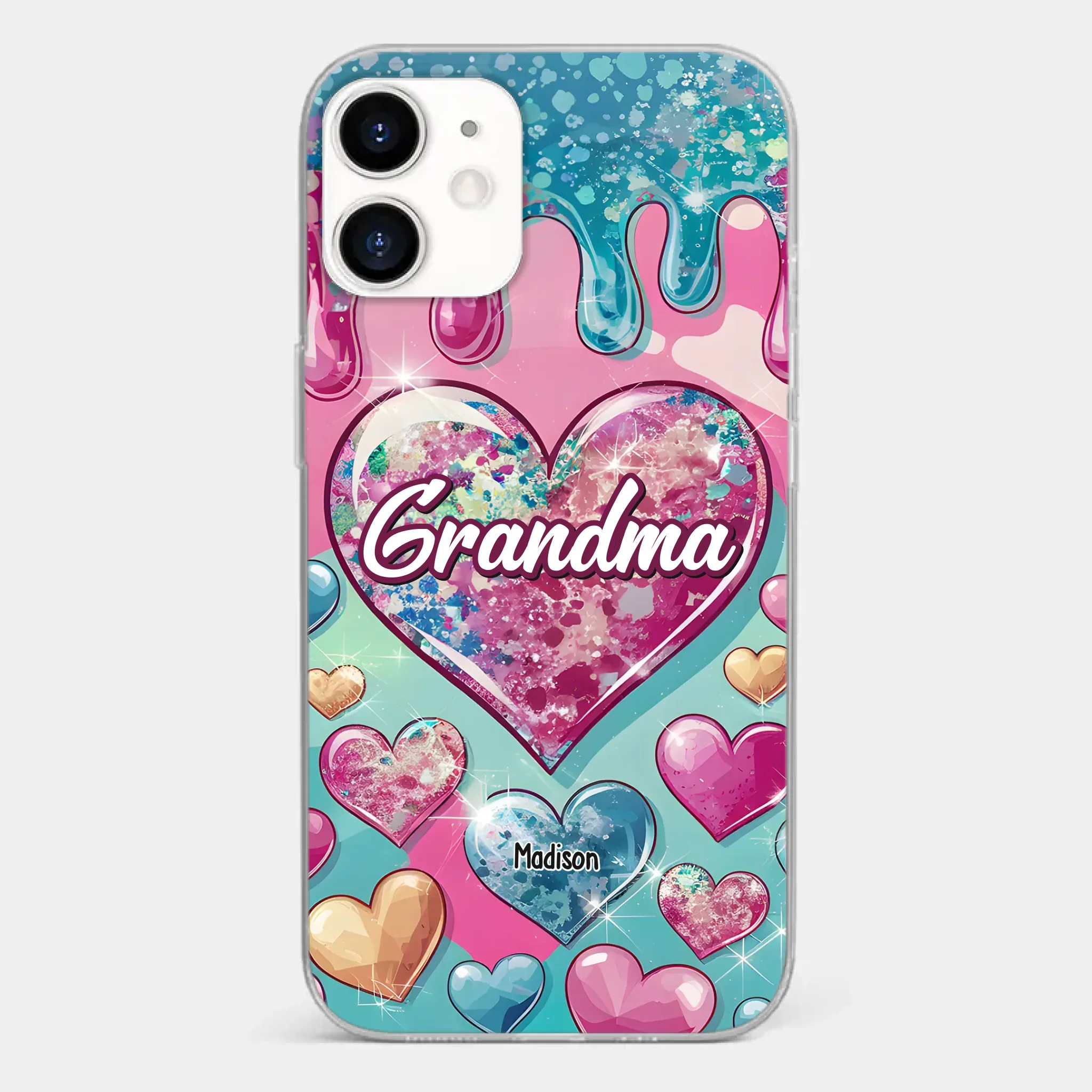 A Grandmother  s Heart Holds Forever Love - Family Personalized Custom 3D Inflated Effect Printed Clear Phone Case - Gift For Mom, Grandma - Robaser
