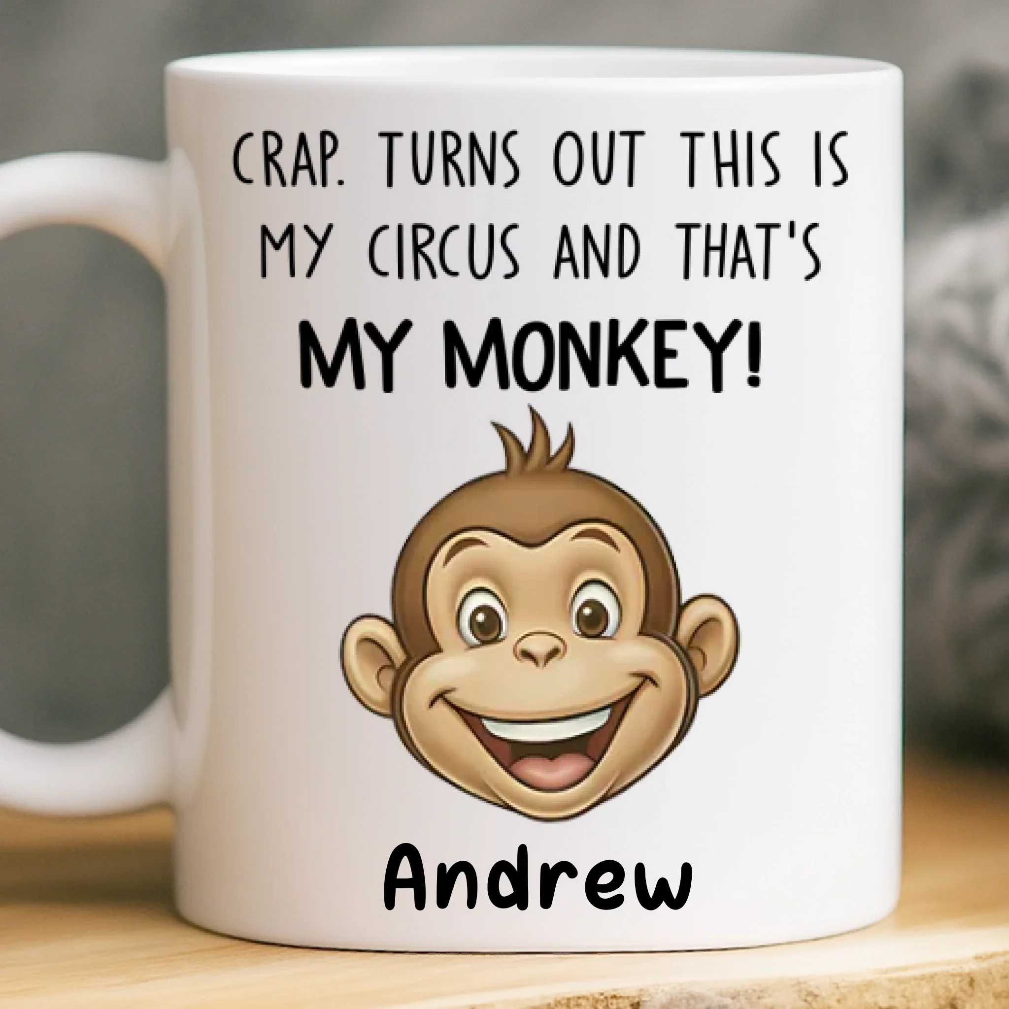Custom Mug - Personalized Funny Gifts For Coworker, Work Bestie - That Is My Monkey - Robaser