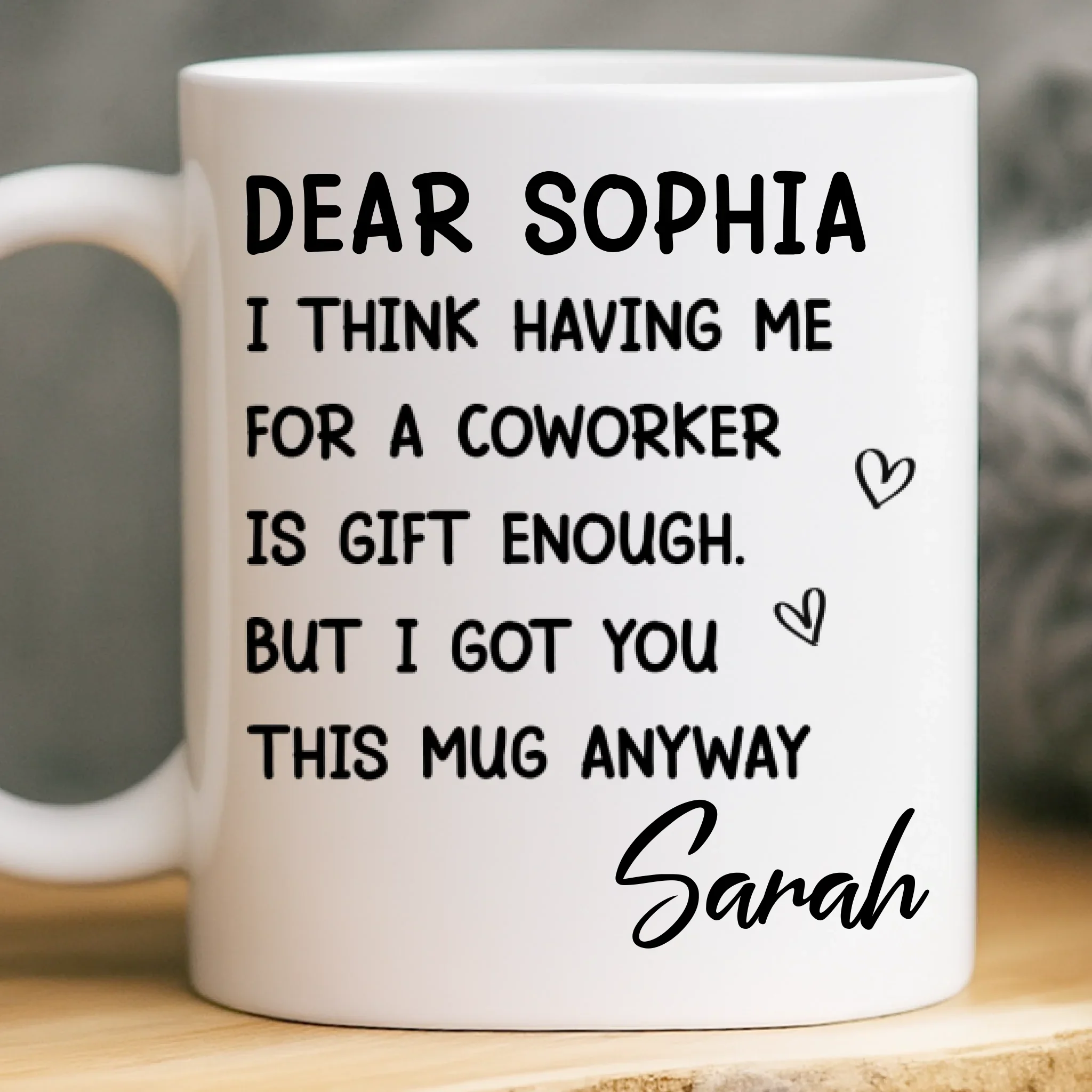 Custom Mug - Personalized Birthday Gifts For Coworker, Work Bestie - Your Effort Inspires Me - Robaser