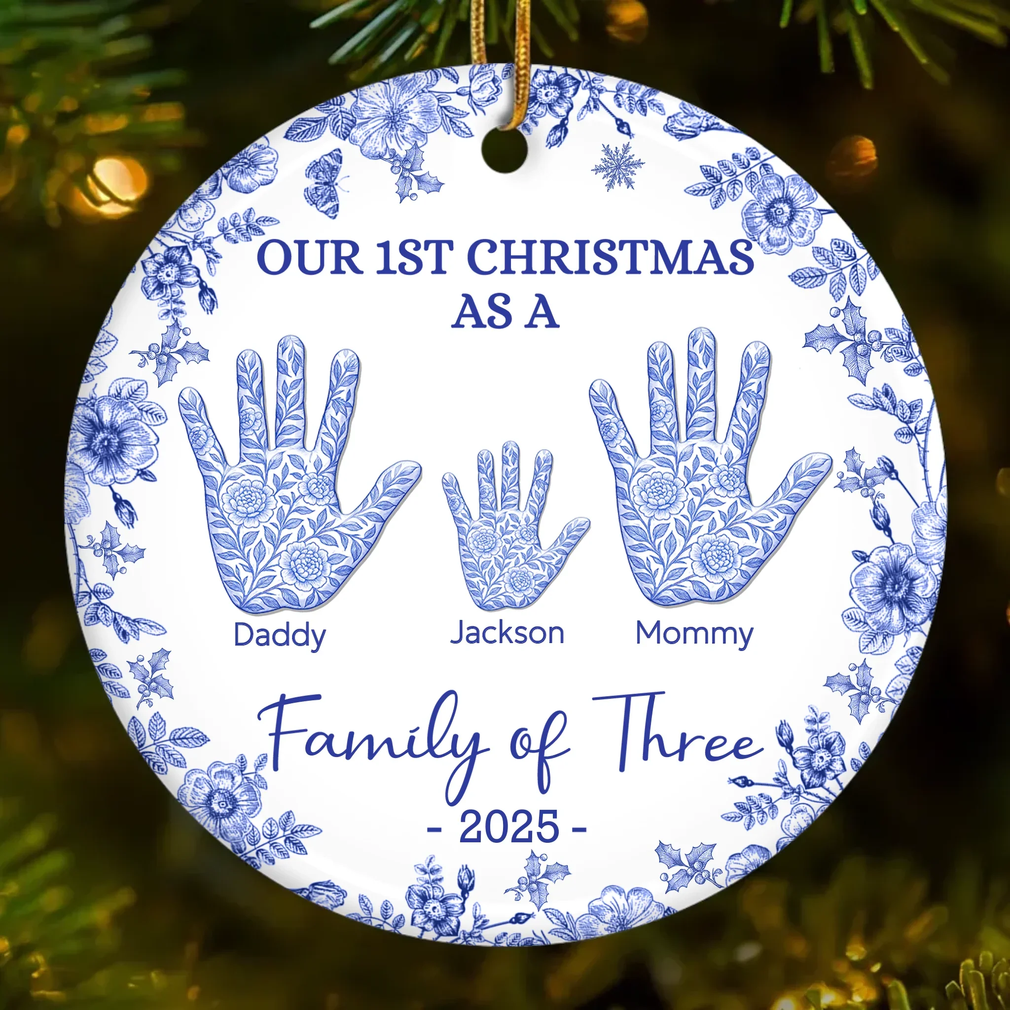 Custom Ceramic Ornament - Personalized Christmas Birthday Gifts For Mom, Dad, Kids - Where Love Lives - Robaser